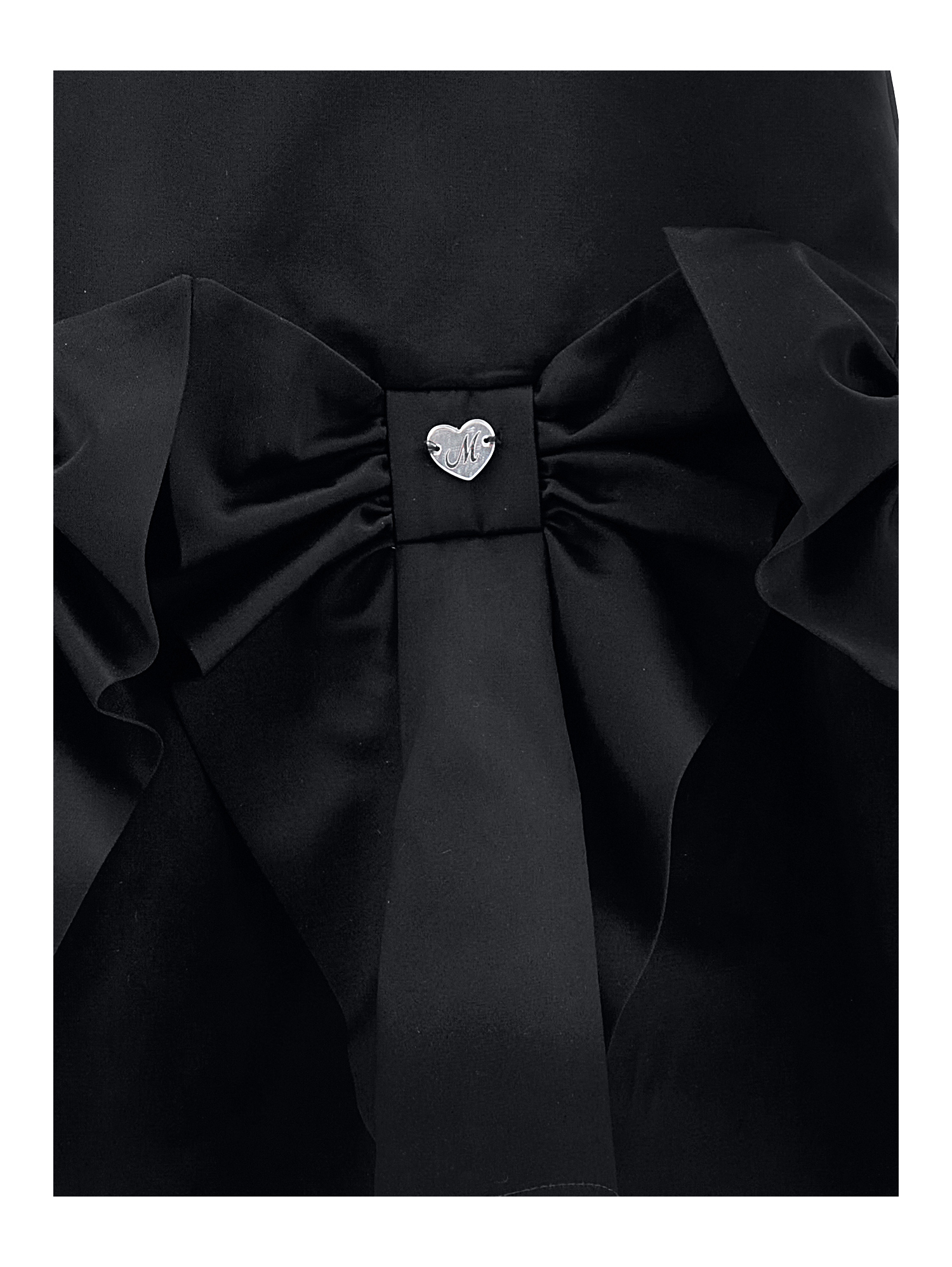 Monnalisa Duchesse Sleeveless Dress With Maxi Bows In Black