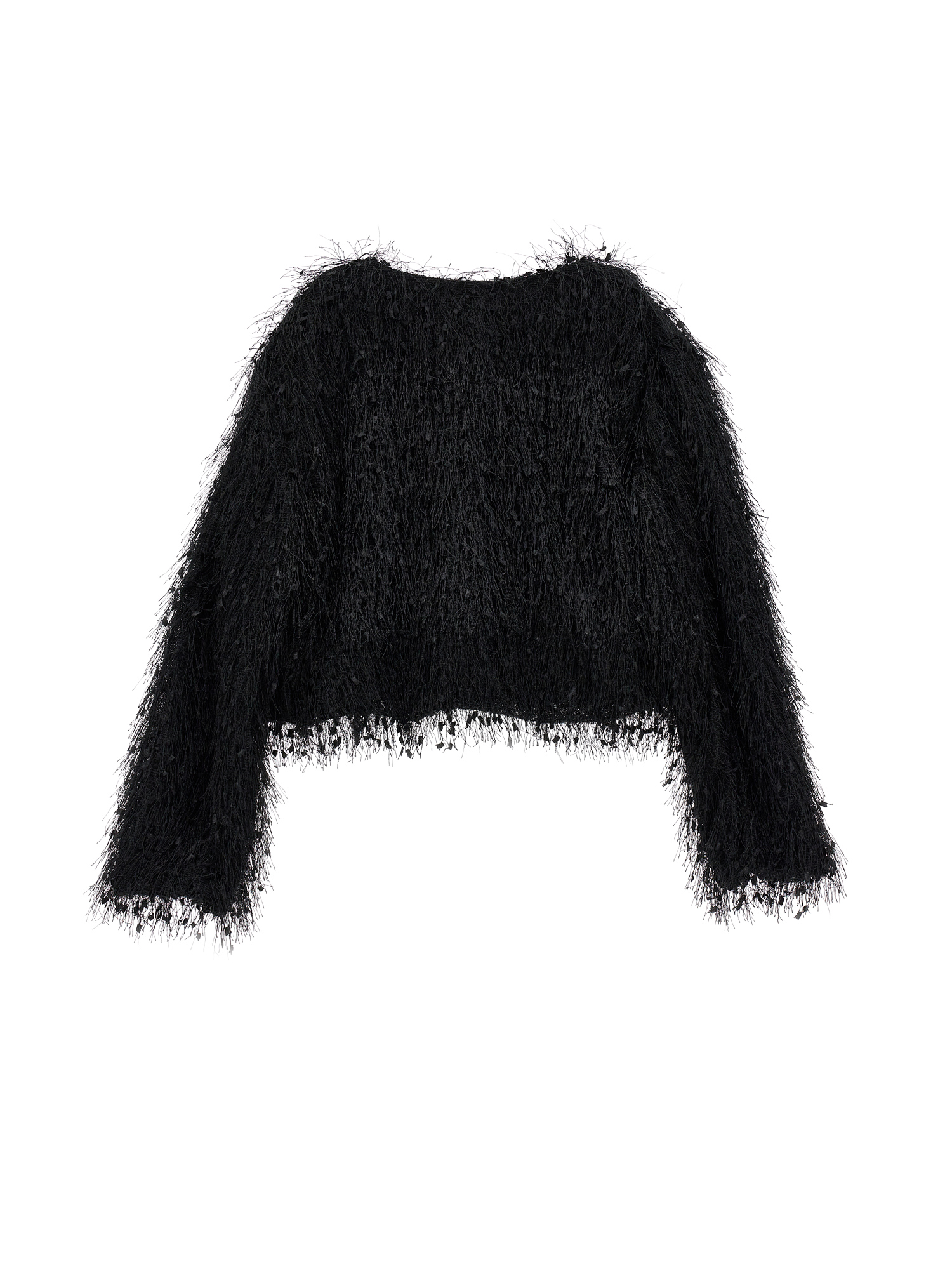 Monnalisa Bolero With Fringing In Black