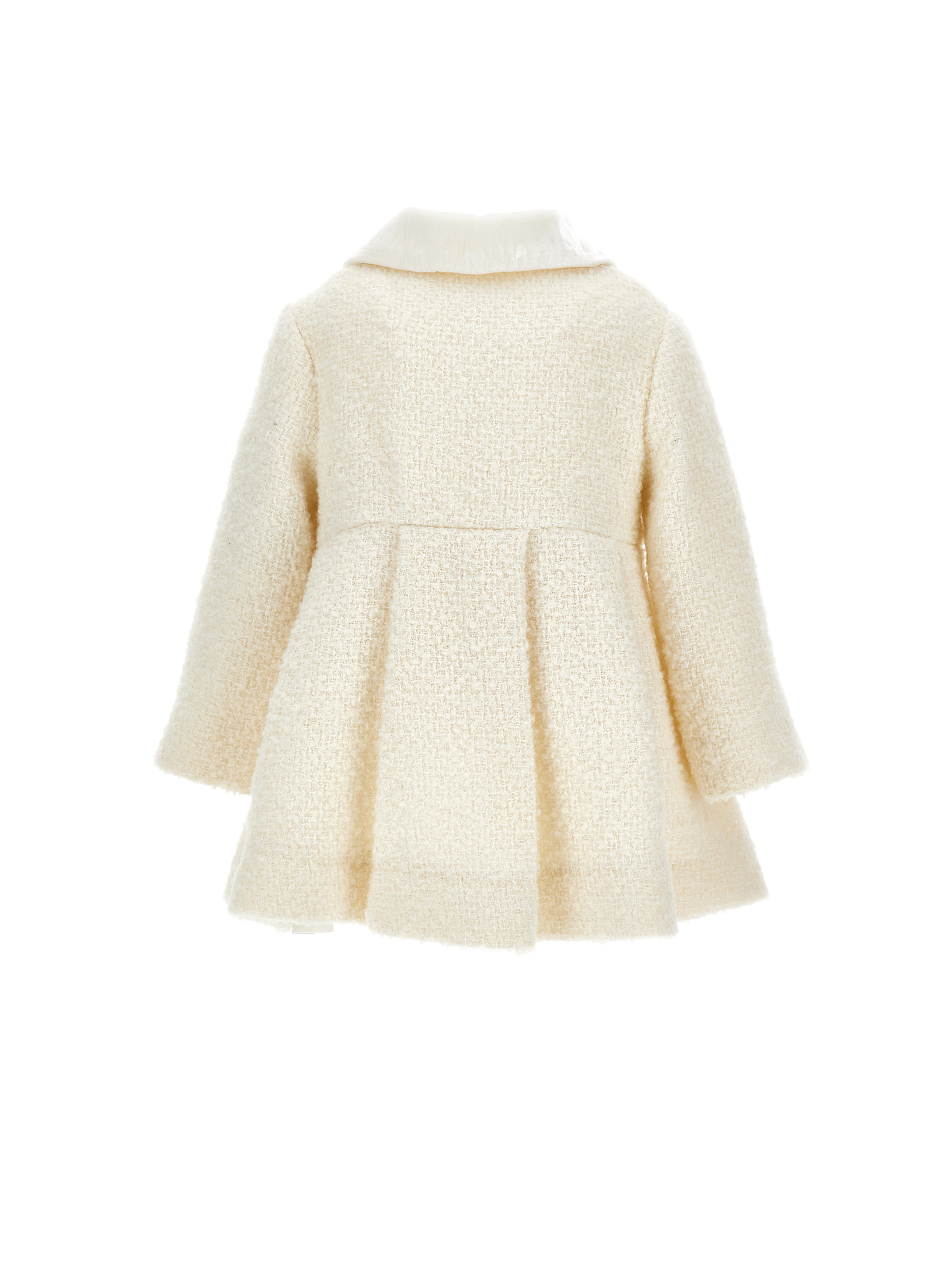 Monnalisa Bouclé Coat In Cream