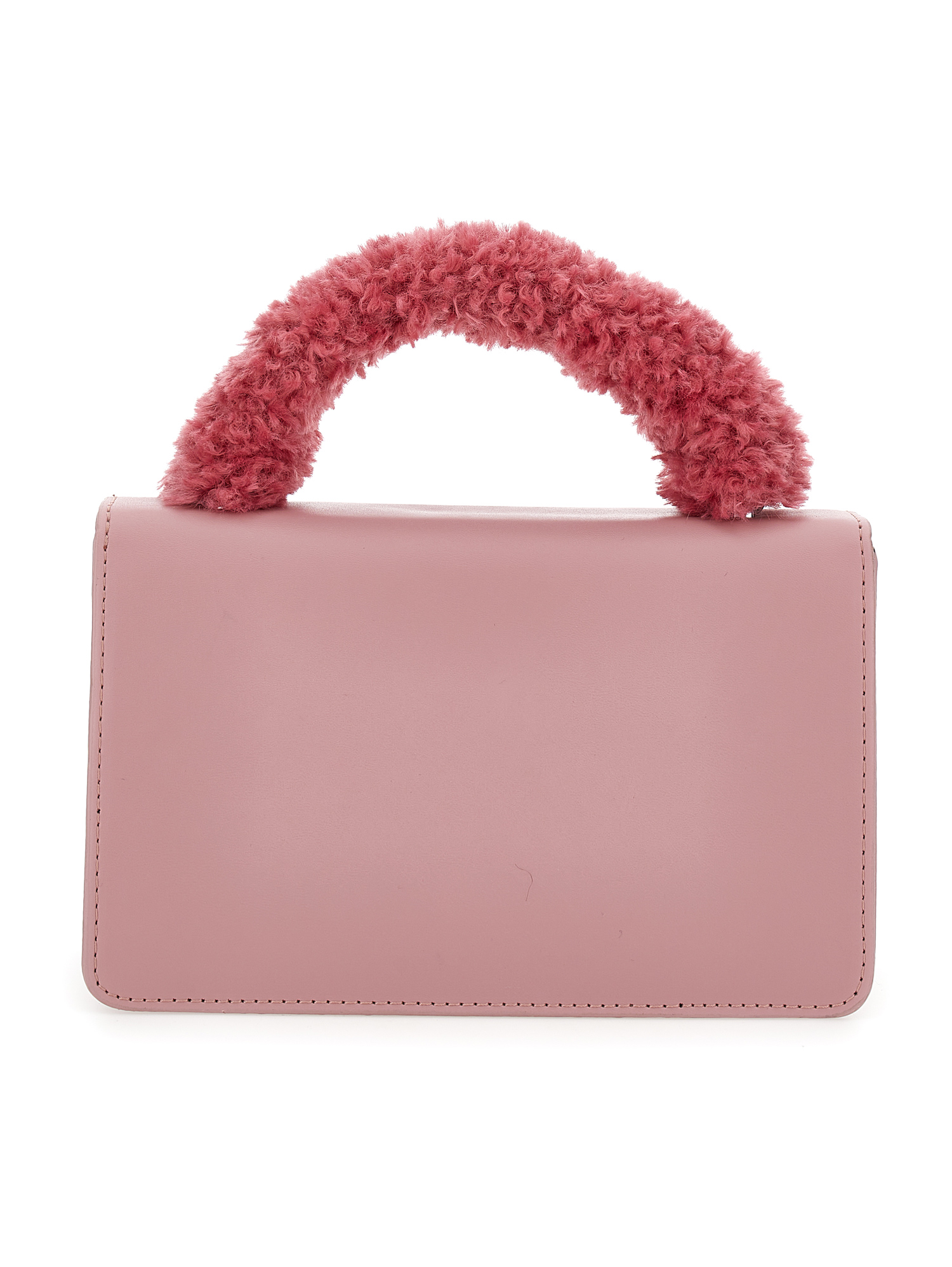 Shop Monnalisa Coated Fabric Bag In Blush Pink