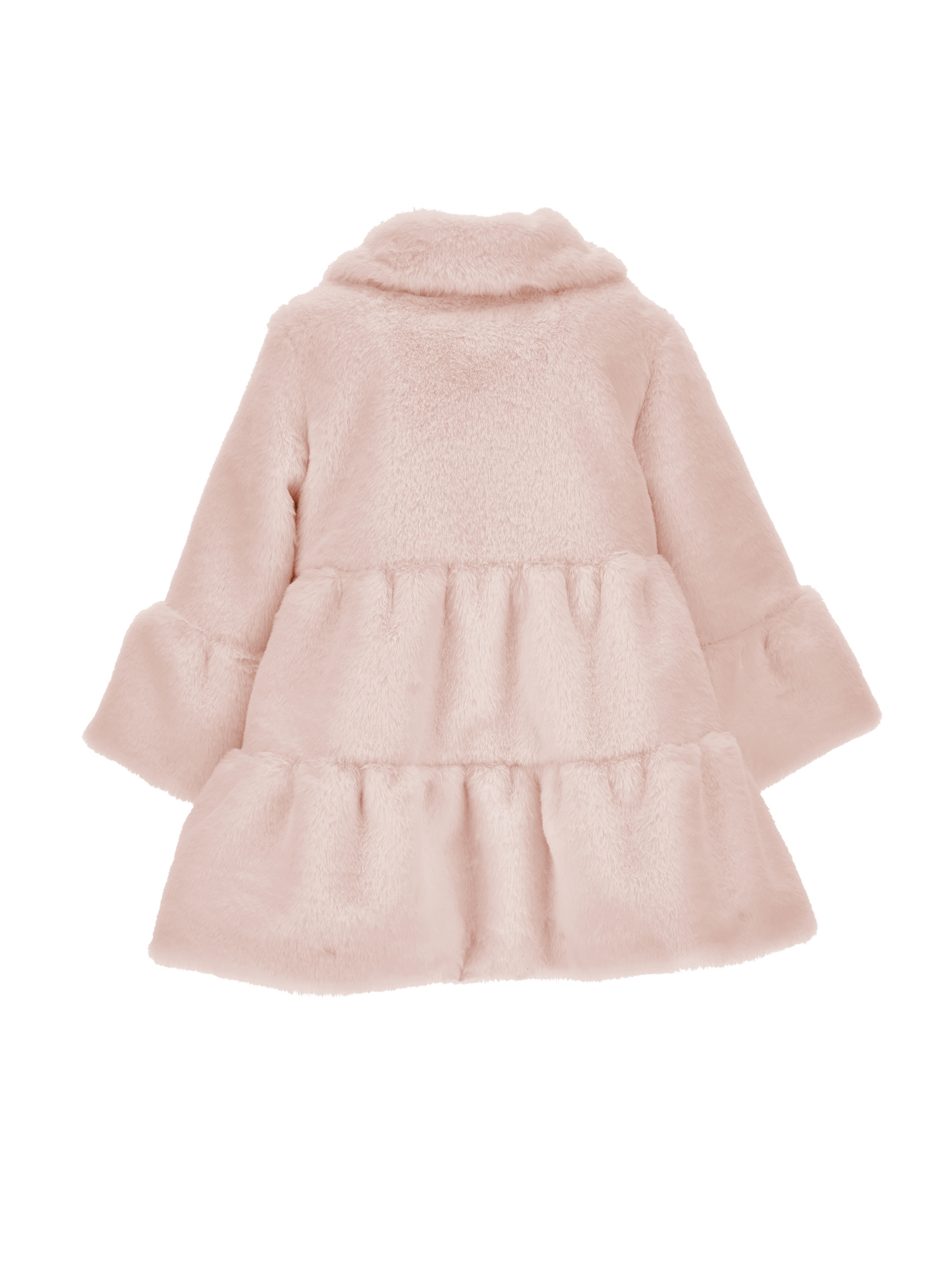 Monnalisa Soft Plush Coat In Shirinking Violet