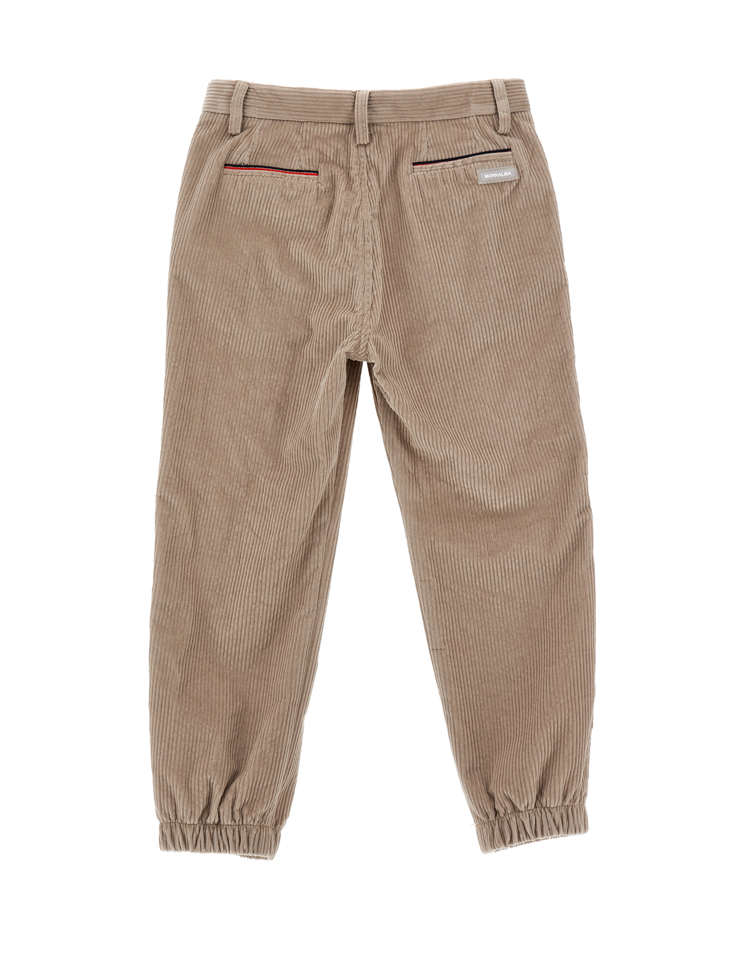 Monnalisa Two-tone Velvet Trousers In Dove Grey
