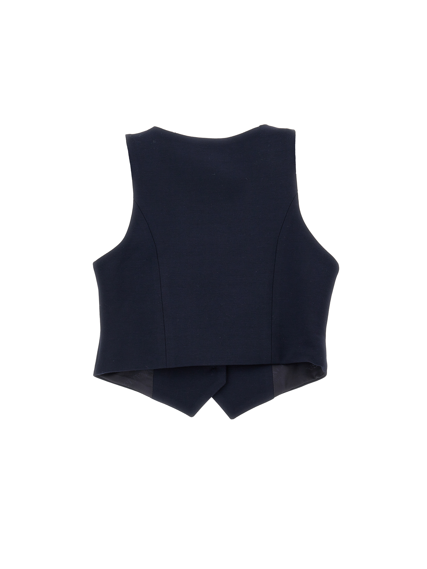 Monnalisa Milano Stitch Waistcoat In Dark Blue