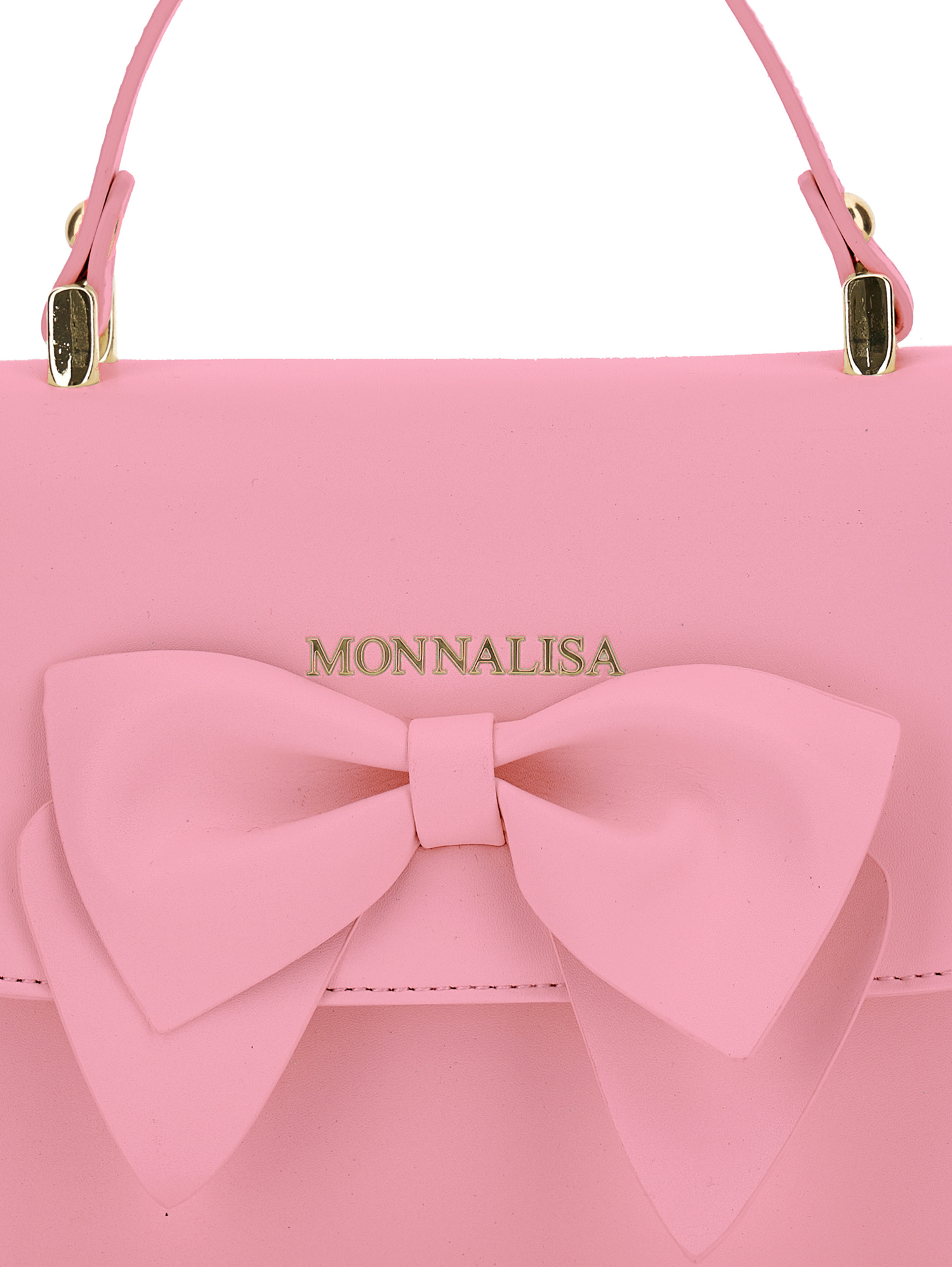 Shop Monnalisa Regenerated Leather Bag In Rosa Fairy Tale