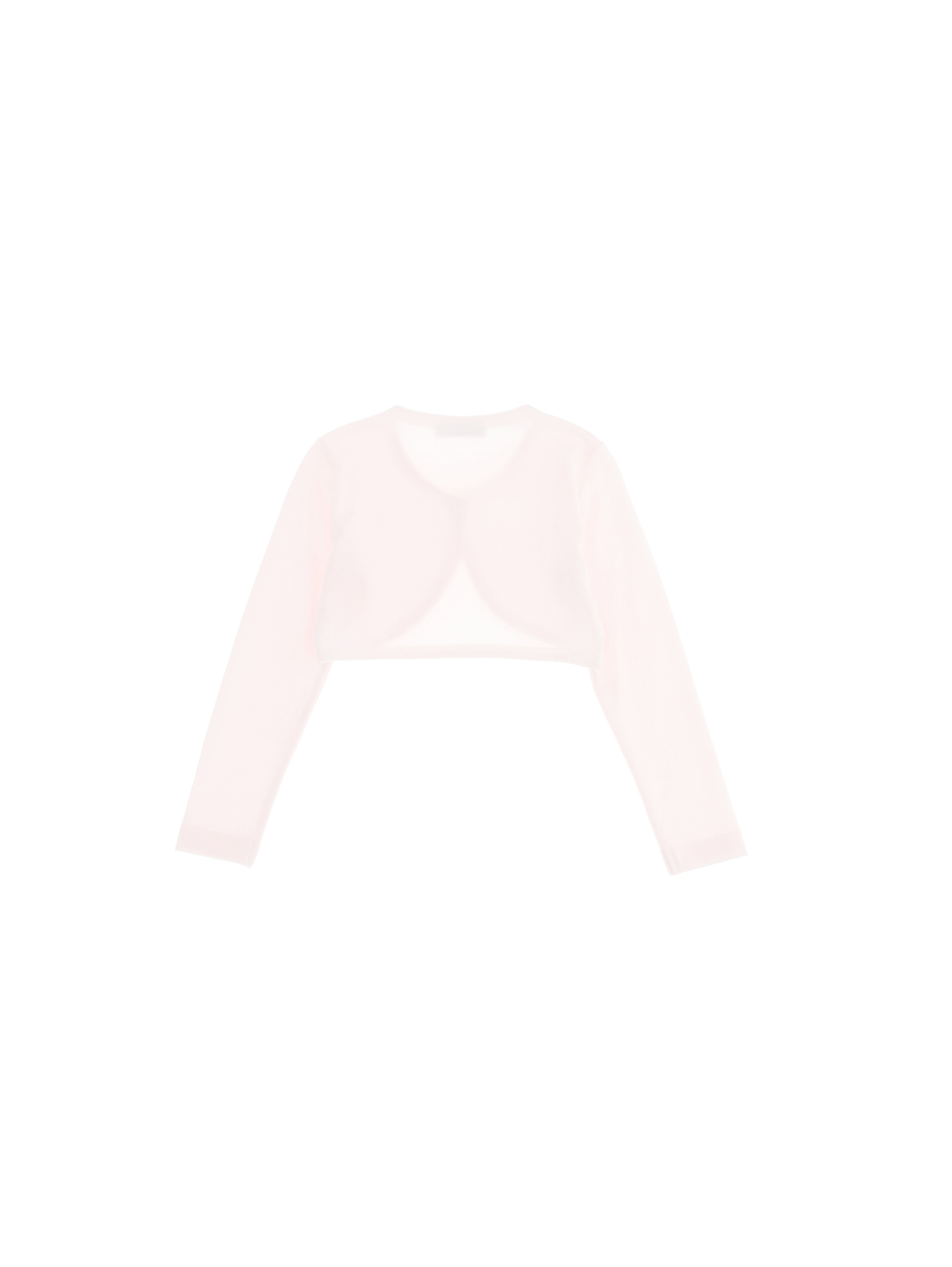 Shop Monnalisa Rounded Cardigan In Light Pink