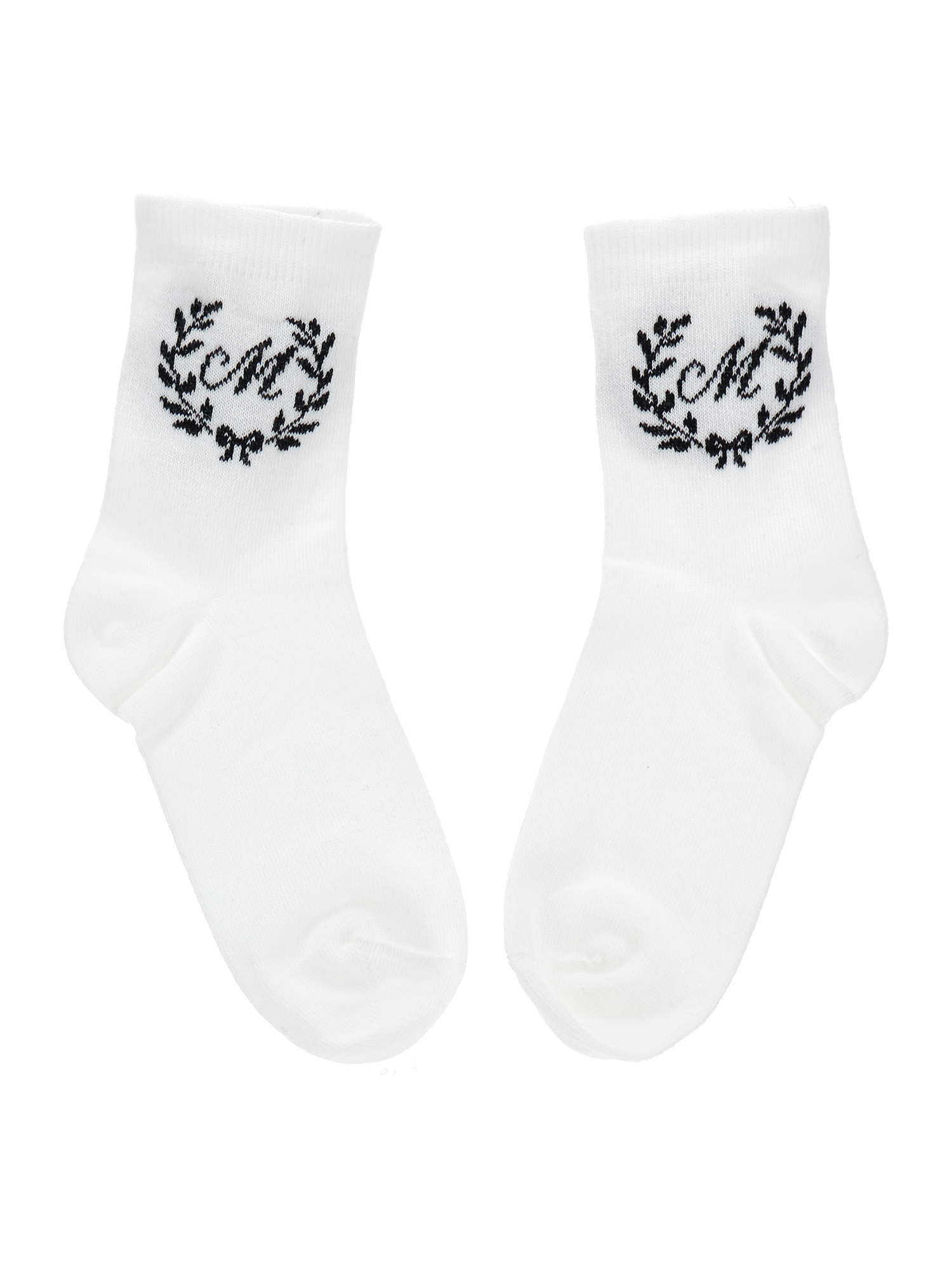 Monnalisa Cotton Socks Set In White + Black