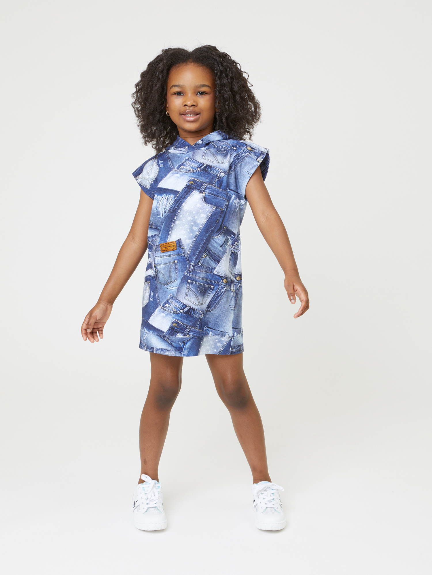 Chiara Ferragni Kids logo-print long-sleeve dress - Purple
