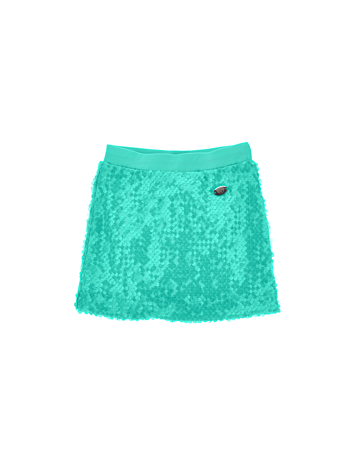 Chiara Ferragni Kids'   Cf Party Sequin Skirt In Bright Green