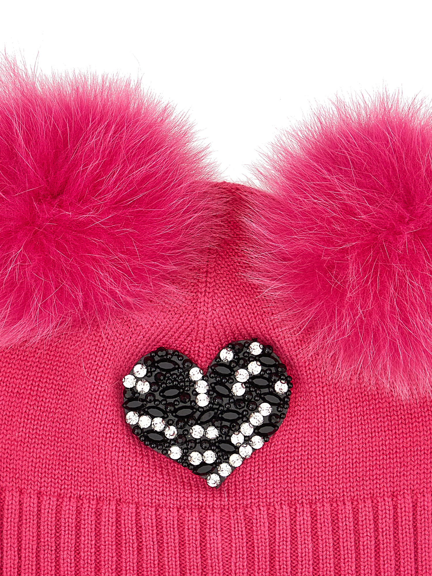 Shop Monnalisa Knitted Pom Pom Hat In Sachet Pink