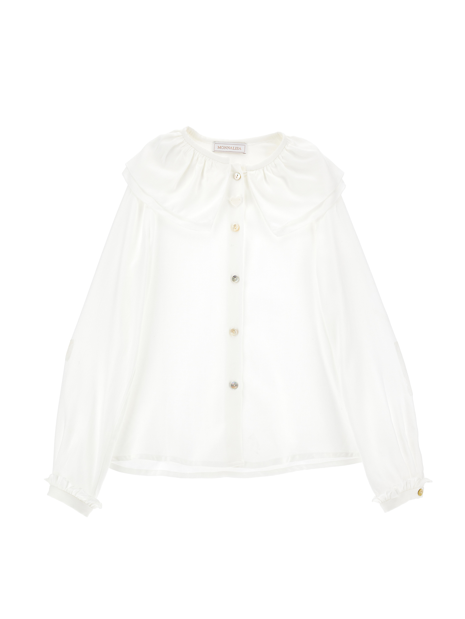 Monnalisa Camicia twill maxicolletto