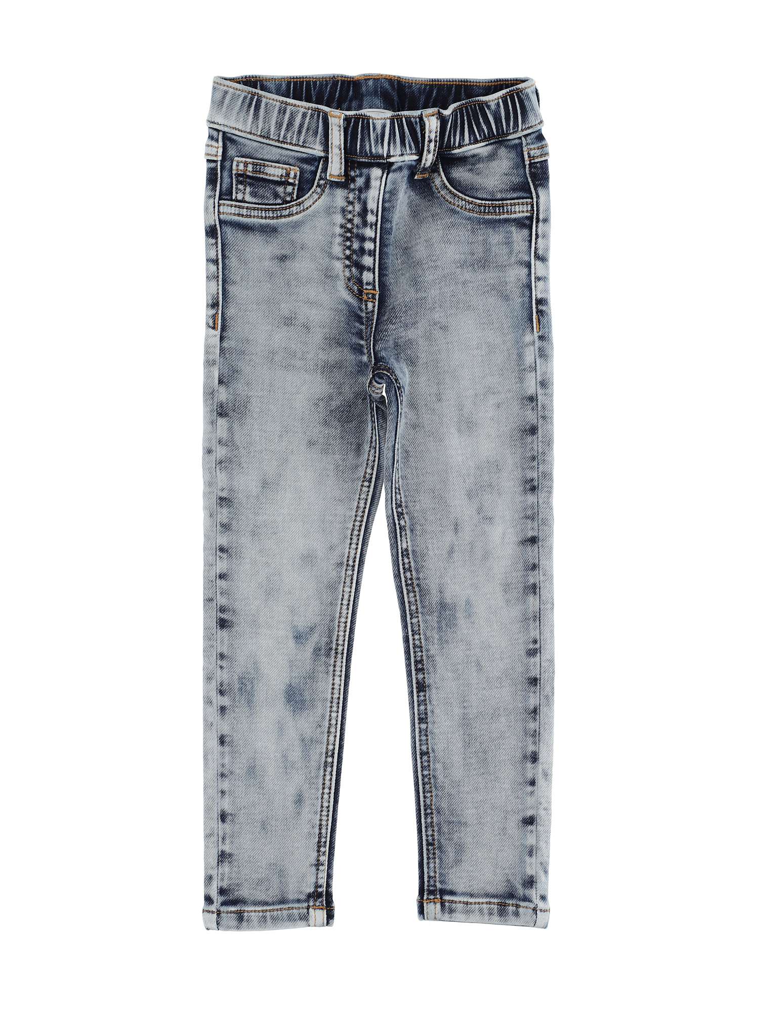 Monnalisa Kids'   Five-pocket Stretch Jeans In Stone Bleach