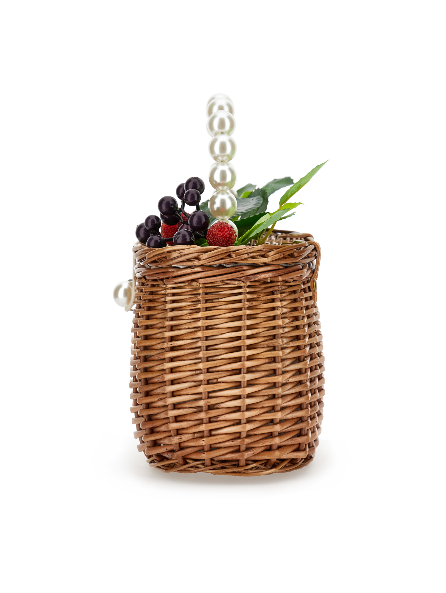 Monnalisa Wicker Trunk Bag In Beige