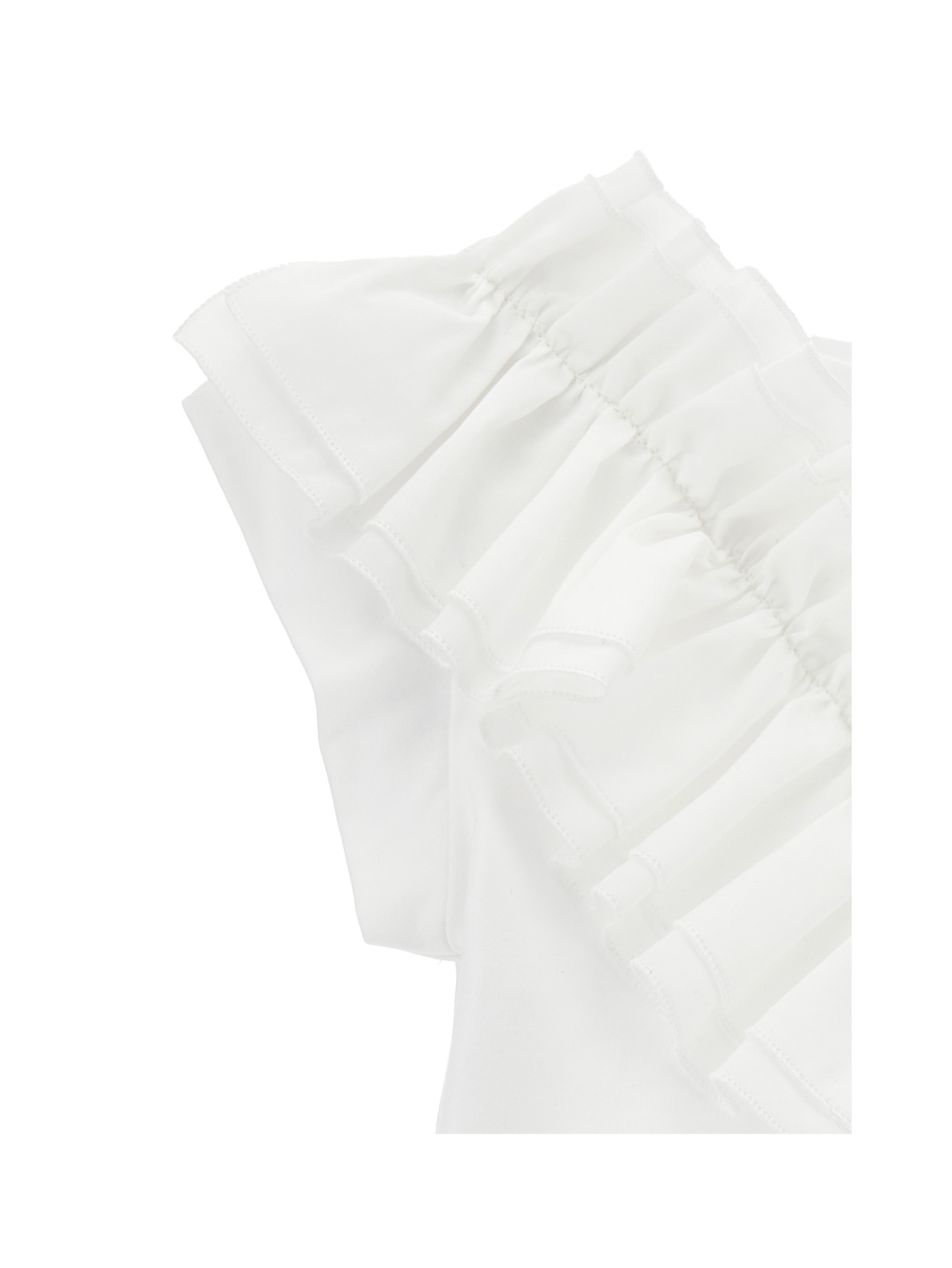 Monnalisa Oberteil Mit Maxi-rüschen In Cream