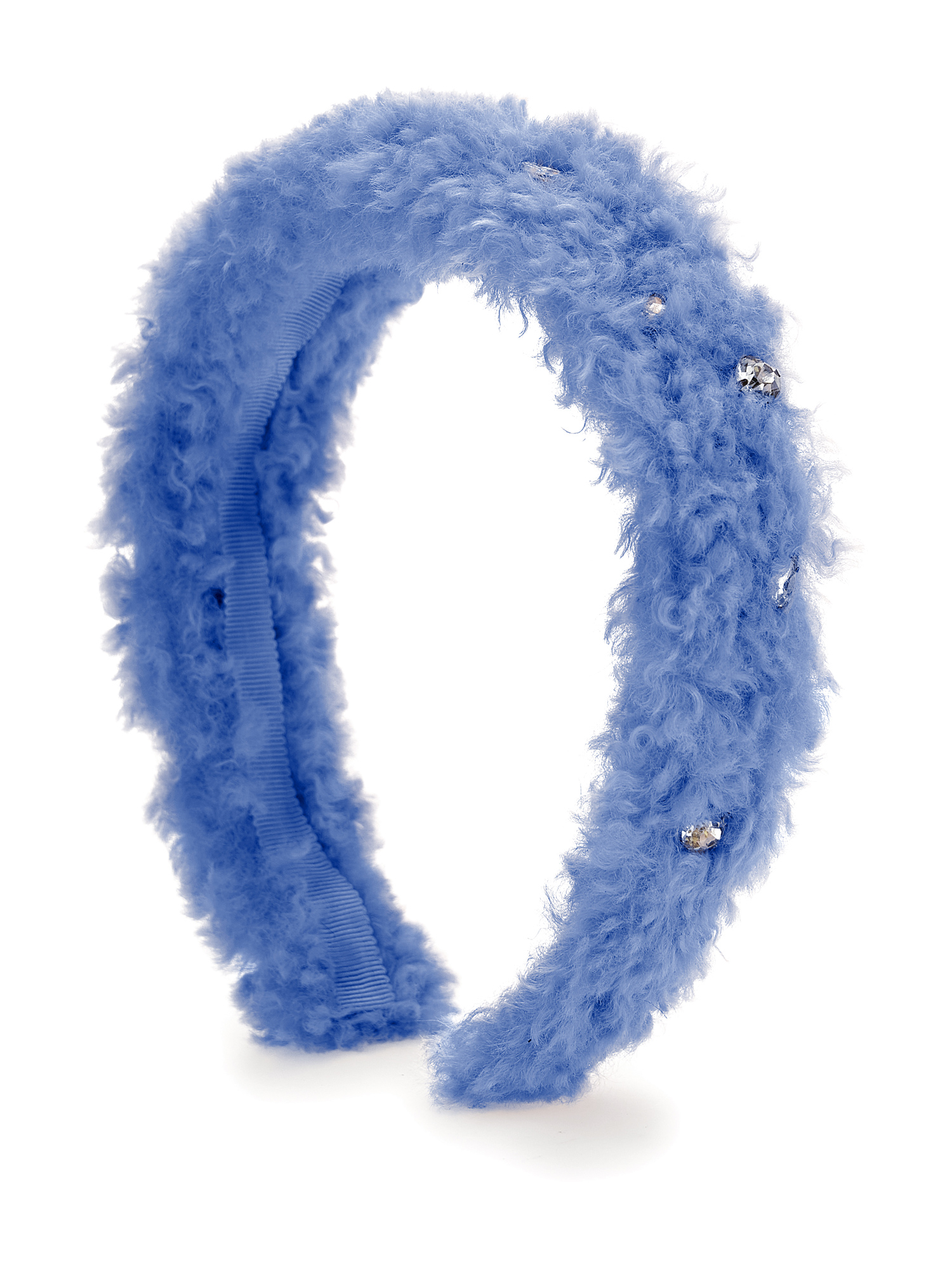 Shop Monnalisa Plush Headband In Bluestone