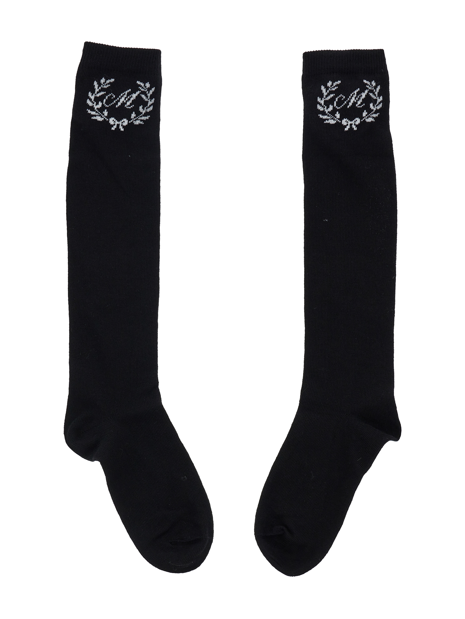 Monnalisa Cotton Socks Set In White + Black