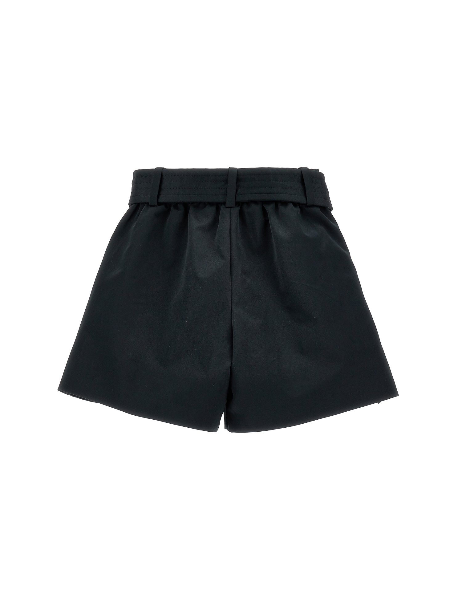 Monnalisa Duchesse Bermuda Shorts With Belt In Black