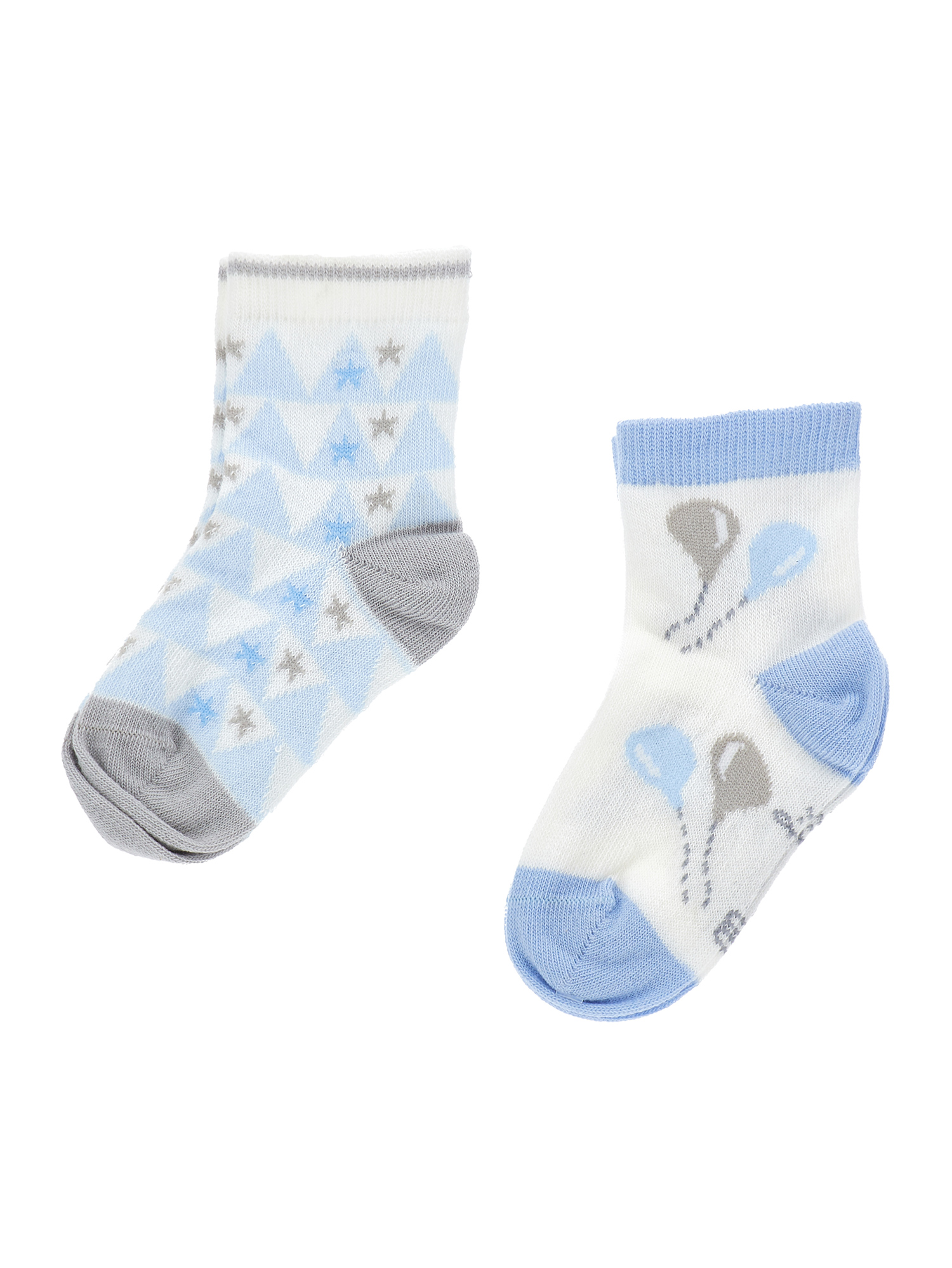 Monnalisa Patterned Socks Set In Cream