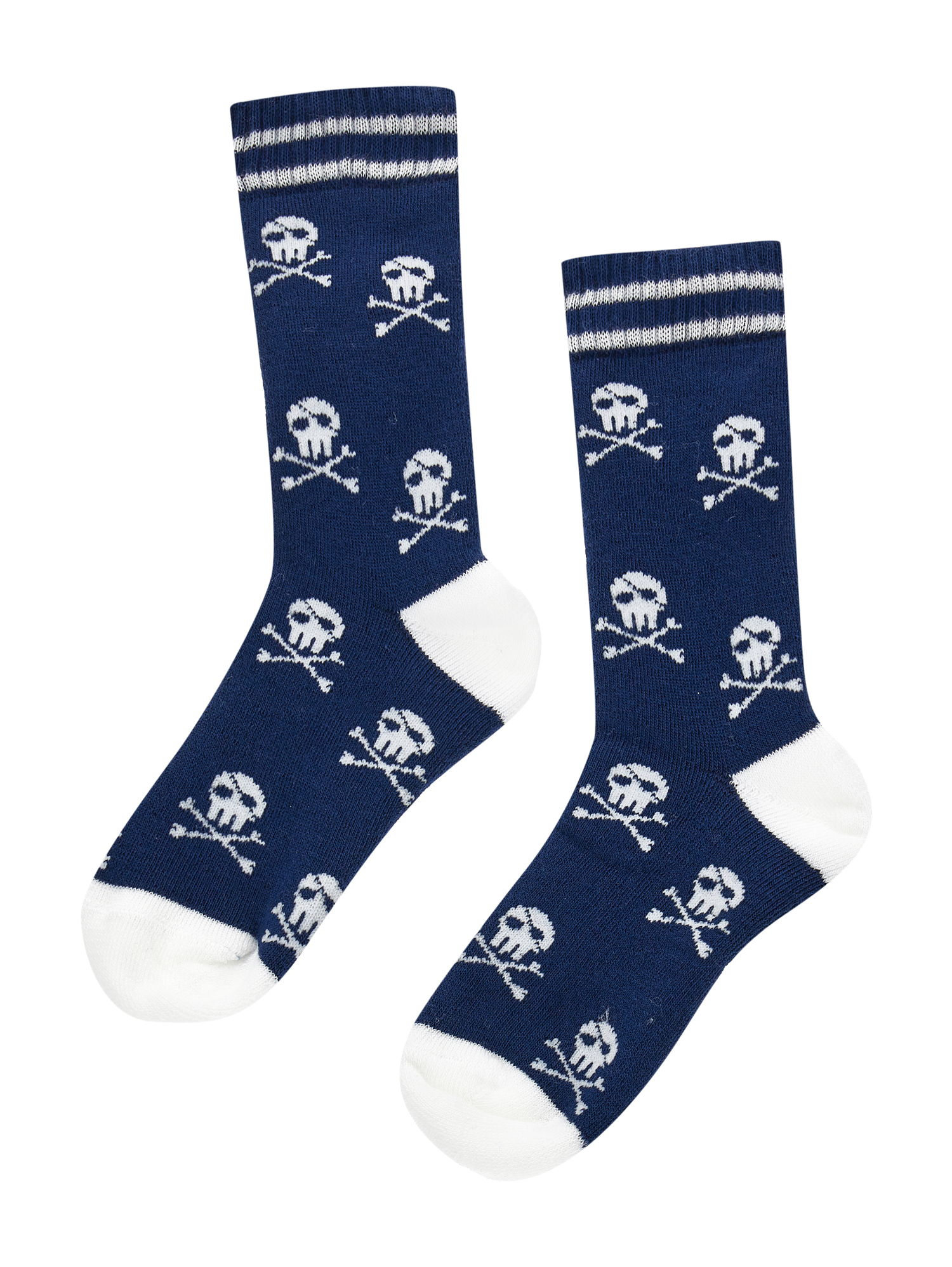 Shop Monnalisa Assorted Cotton Socks Set In White + Blue