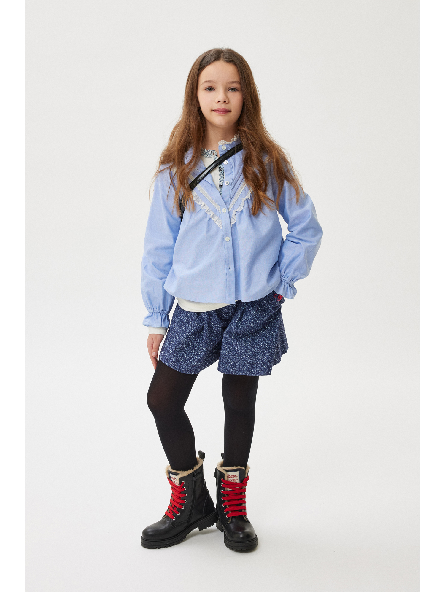 Philosophy Di Lorenzo Serafini Philosophy Kids Bermuda Shorts With Embroidered Pockets In Blue