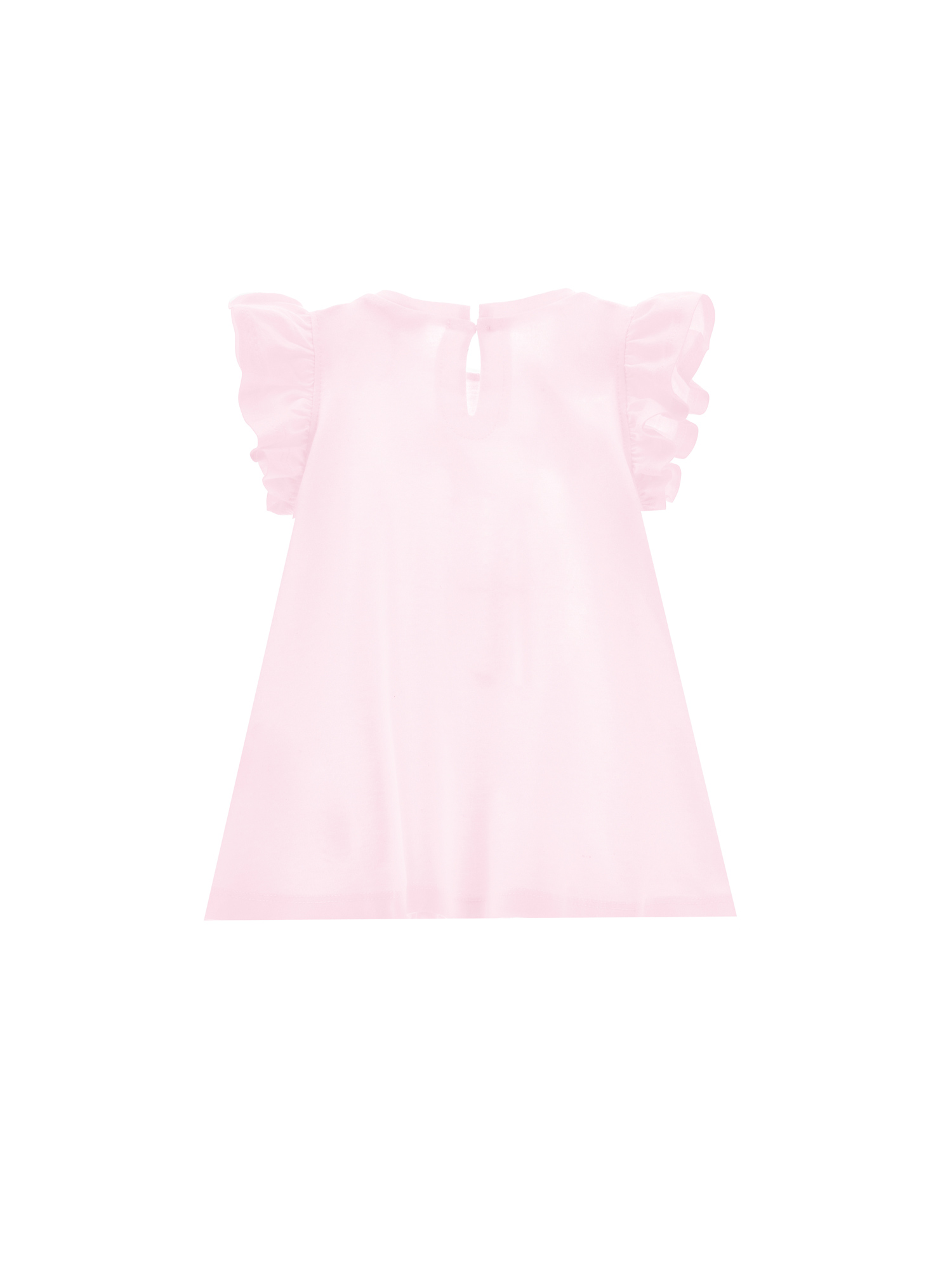 Shop Monnalisa Cap-sleeved Maxi T-shirt In Rosa Fairy Tale