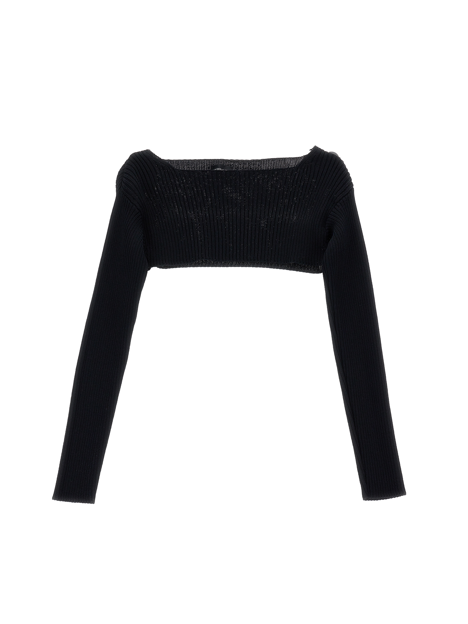 Monnalisa Knit Tank Top And Crop Top Set In Black
