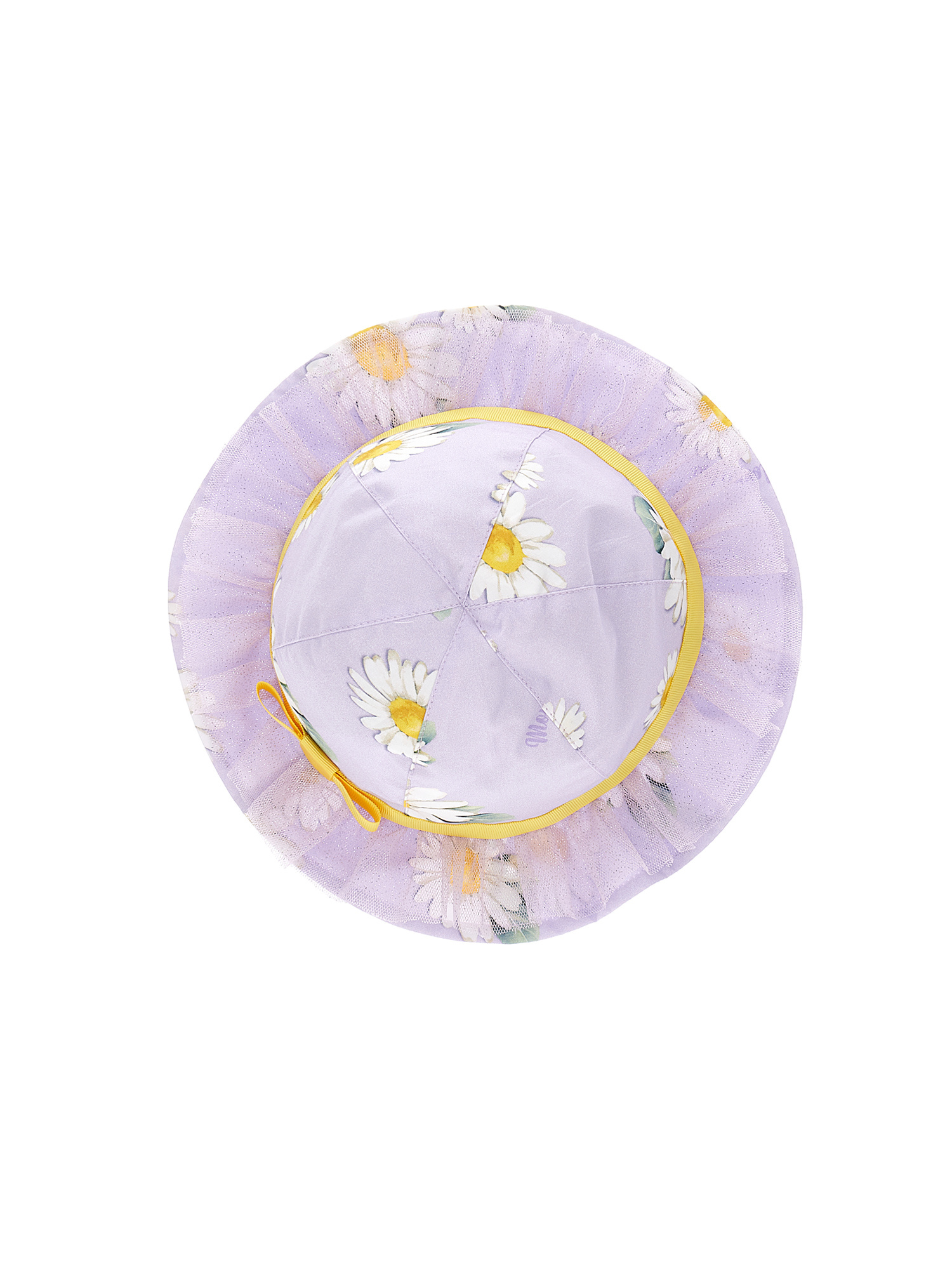 Monnalisa Daisy Print Canvas Hat In Wisteria
