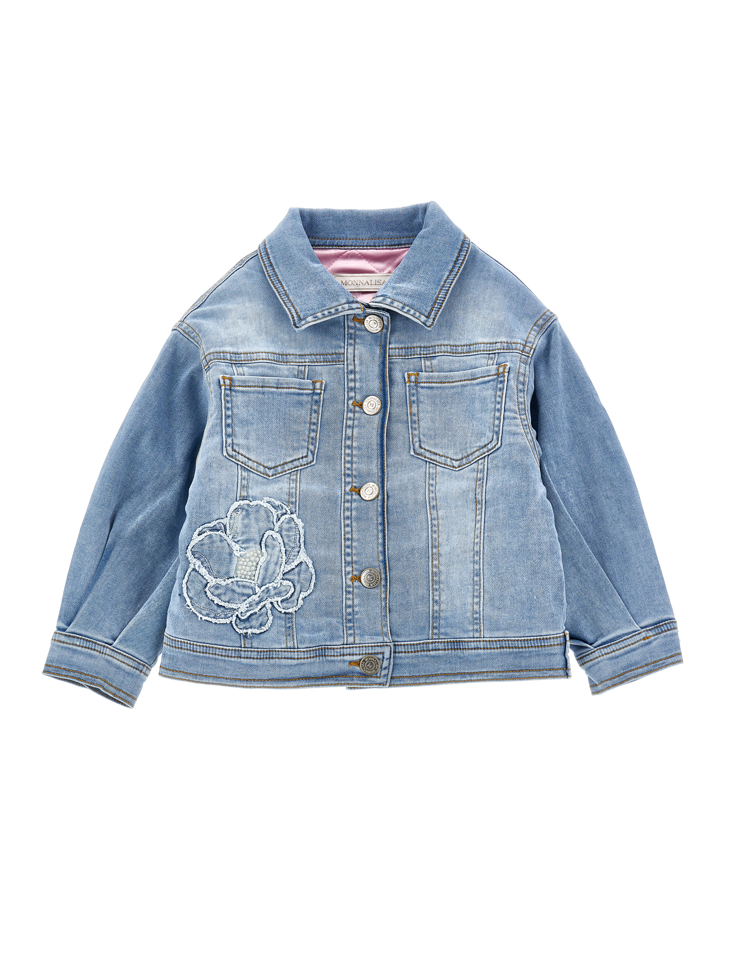 Monnalisa Giacchino jeans ricamato