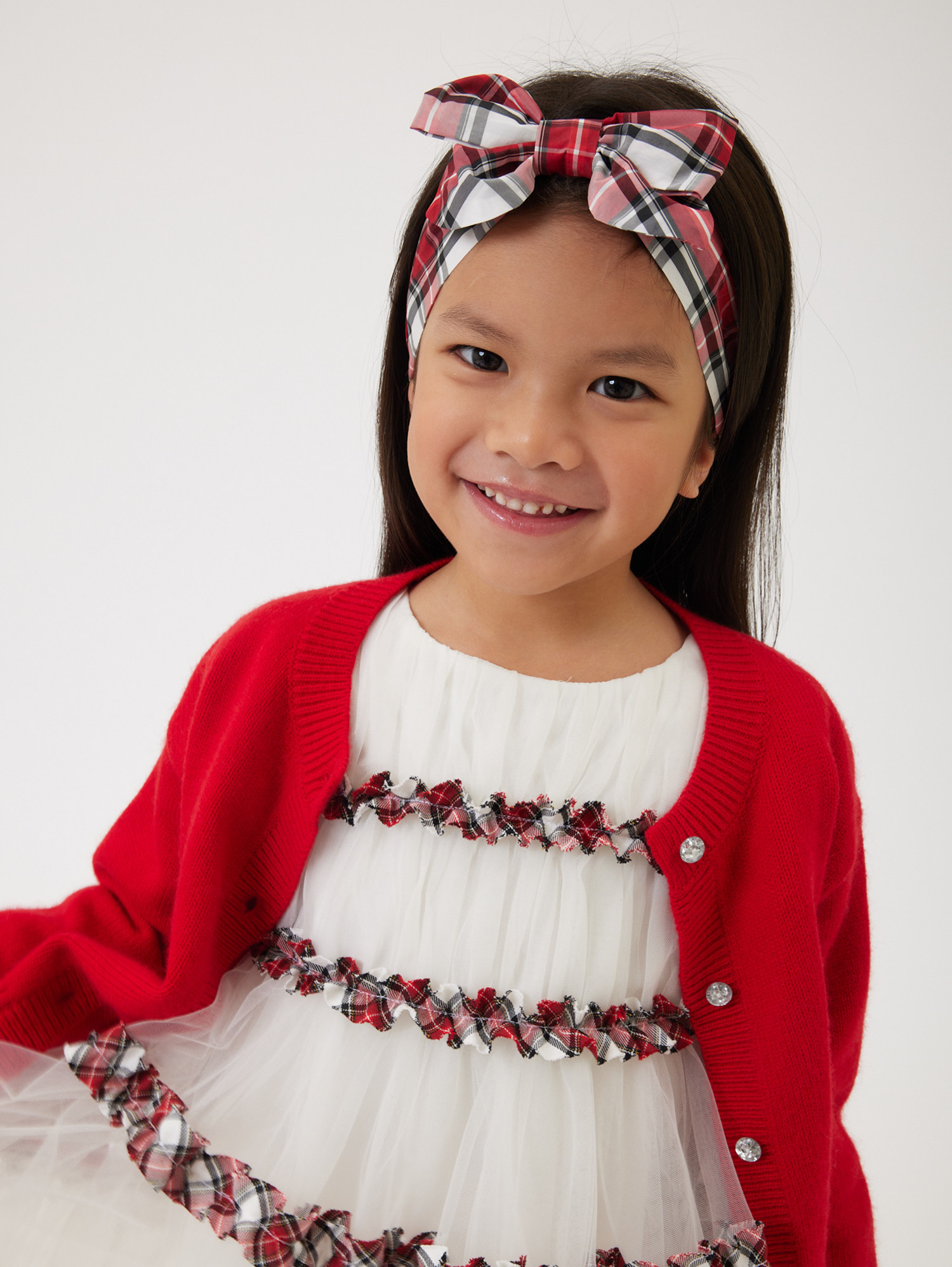 Monnalisa Soft Knit Cardigan In Ruby Red