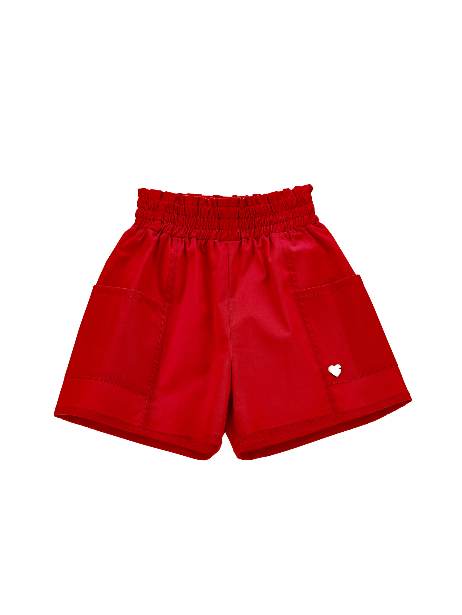 Monnalisa Gabardine Bermuda Shorts With Pockets In Red