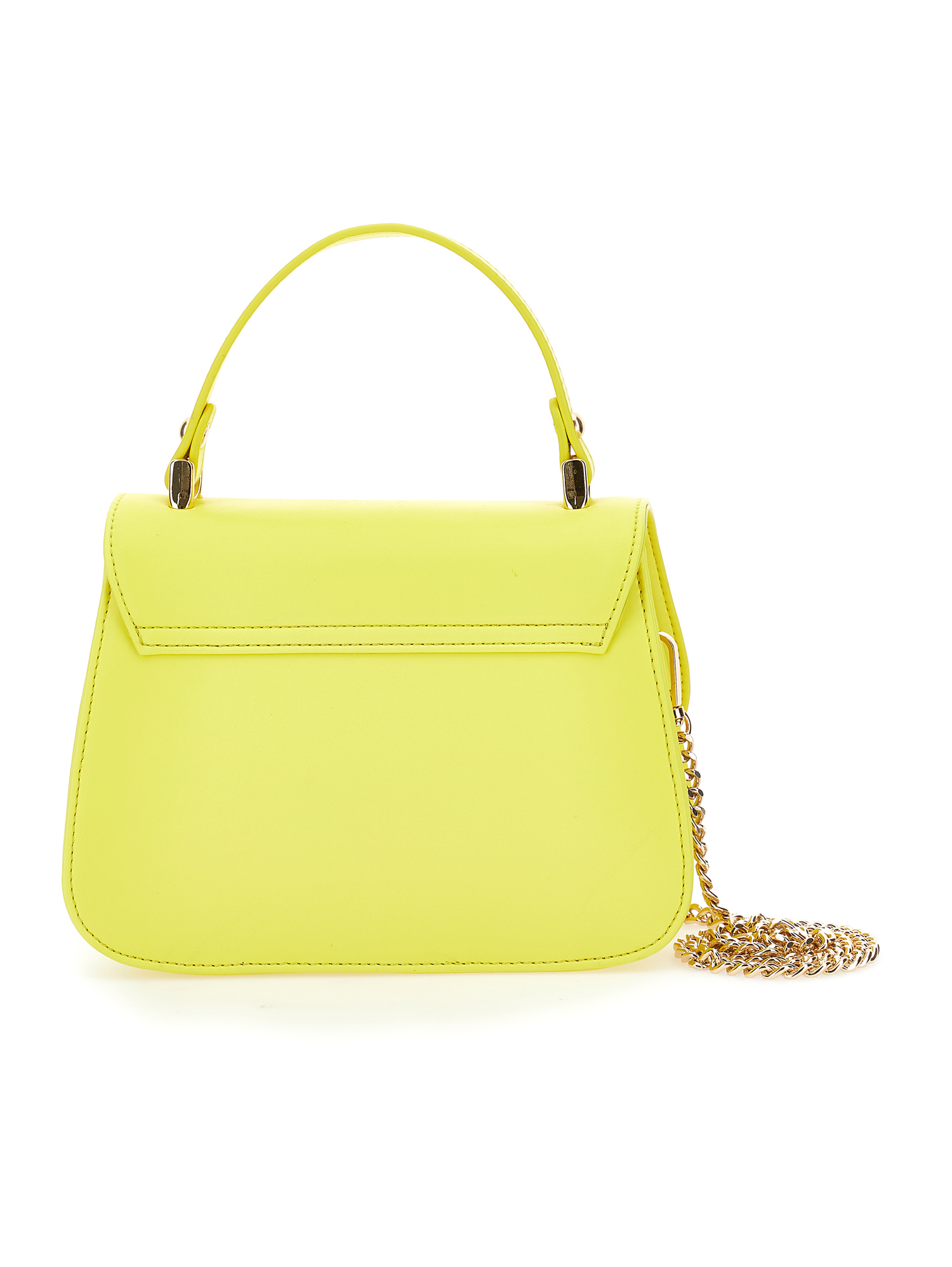 Shop Monnalisa Regenerated Leather Bag In Light Yellow