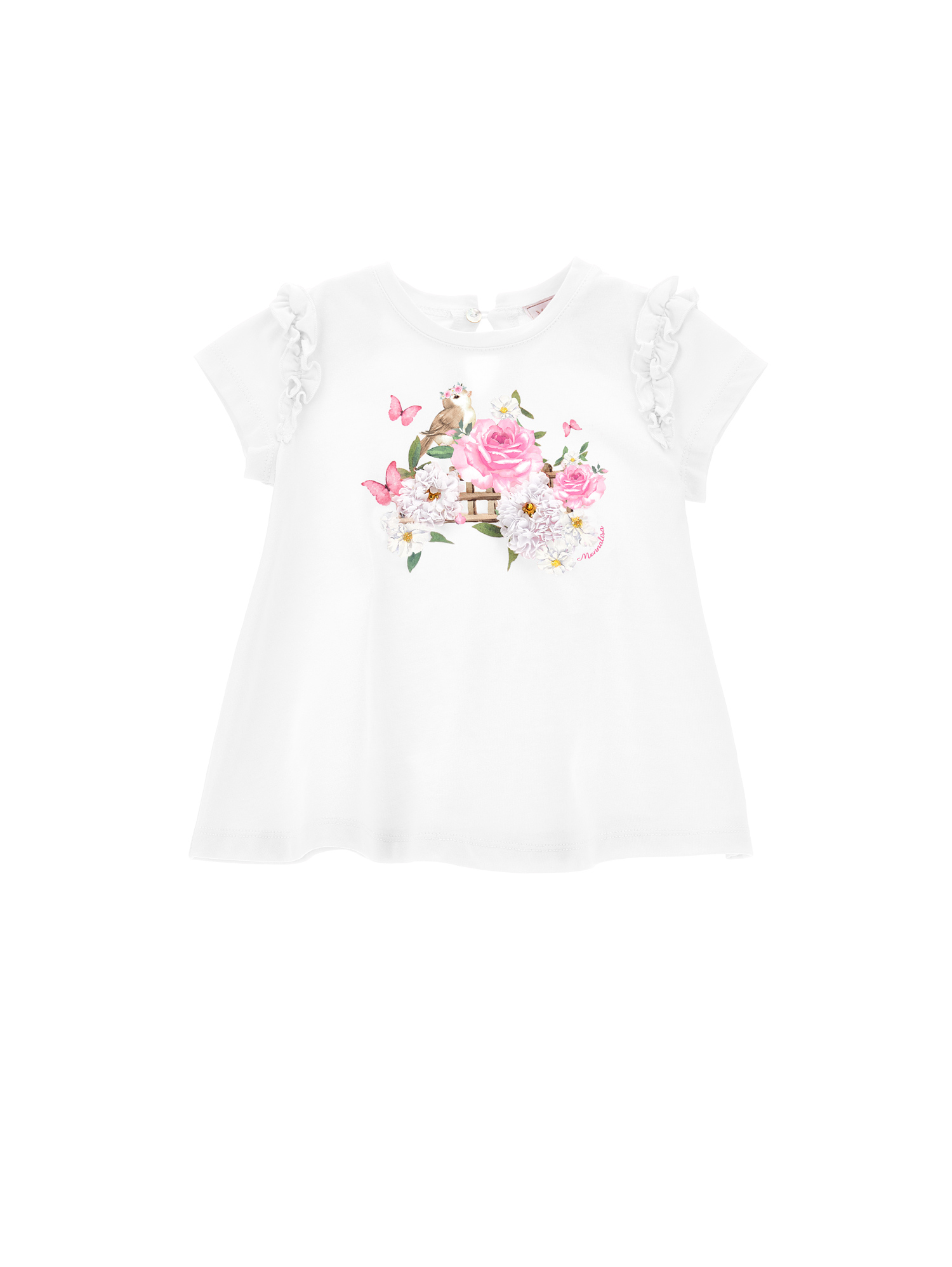 Monnalisa Maxi t-shirt con rouches