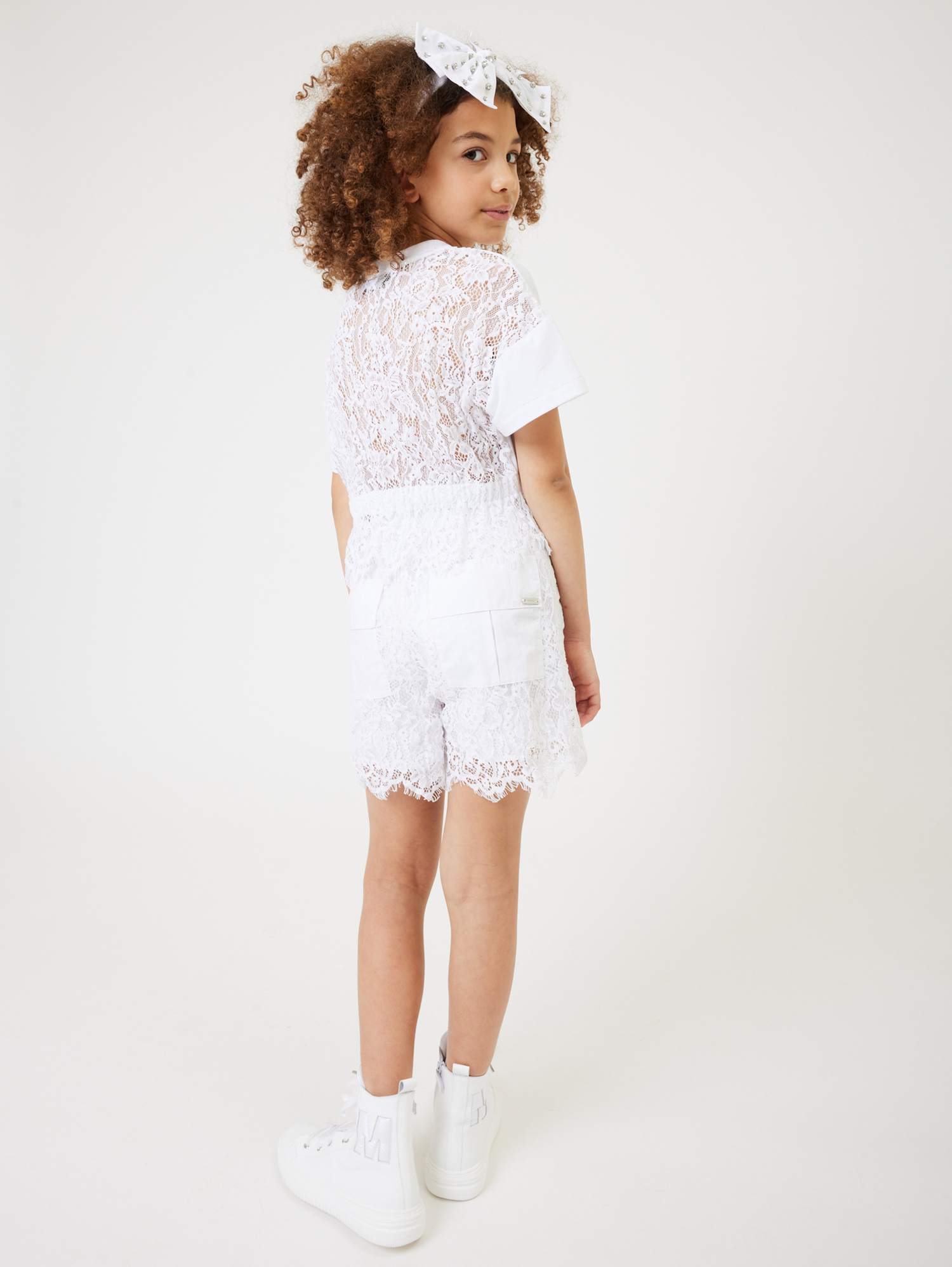 Monnalisa Lace Shorts In Black