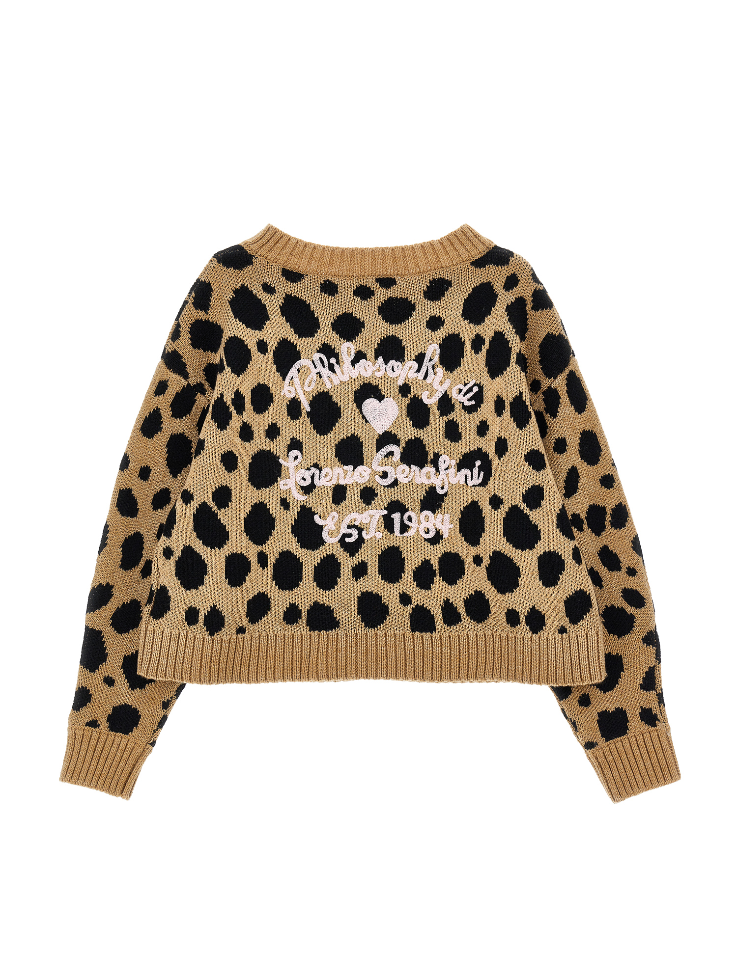 Philosophy Di Lorenzo Serafini Philosophy Kids Spotted Cardigan With Buttons In Brown
