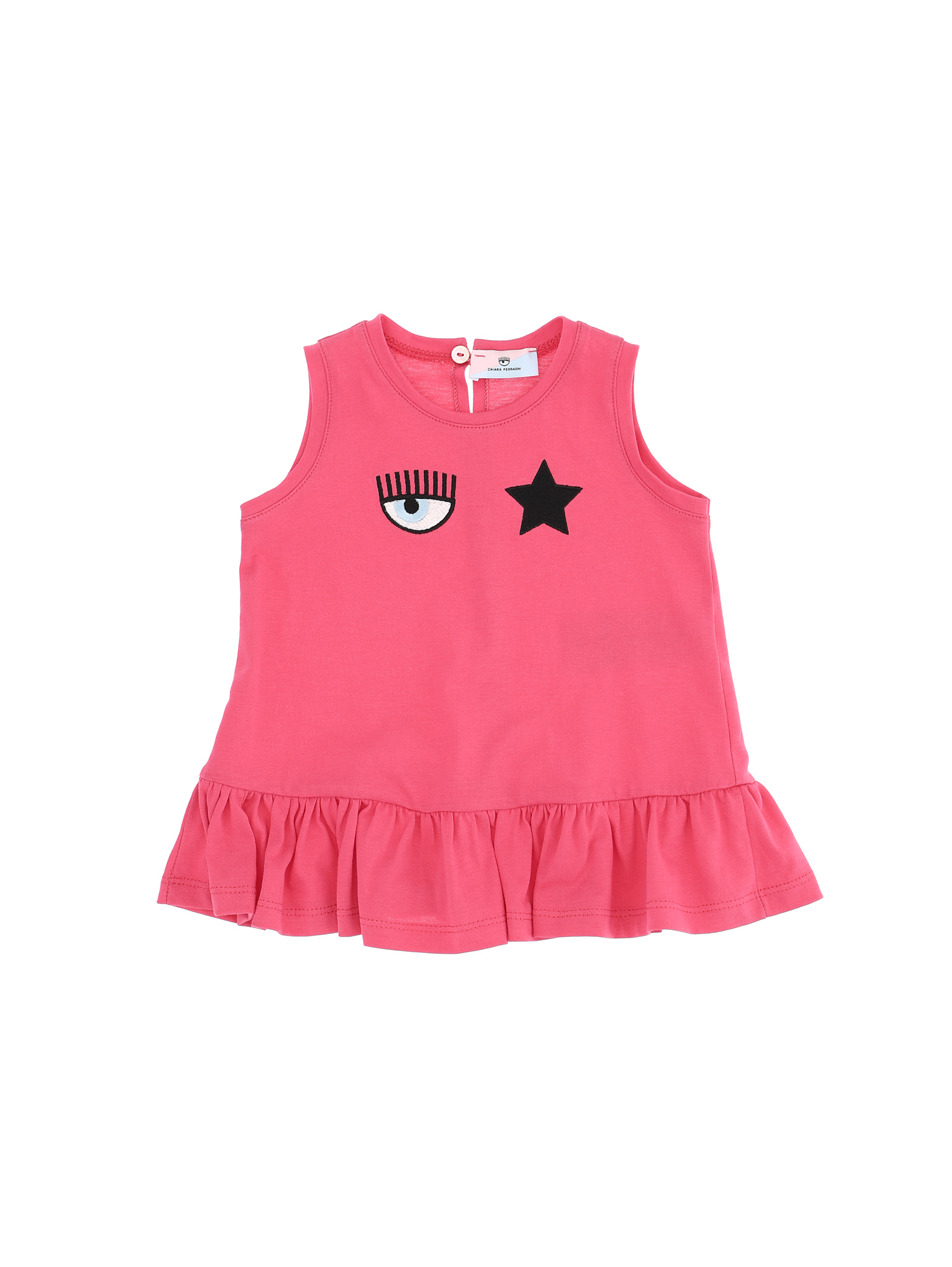Chiara Ferragni Tank Top In Eyestar Cotton In Fandango