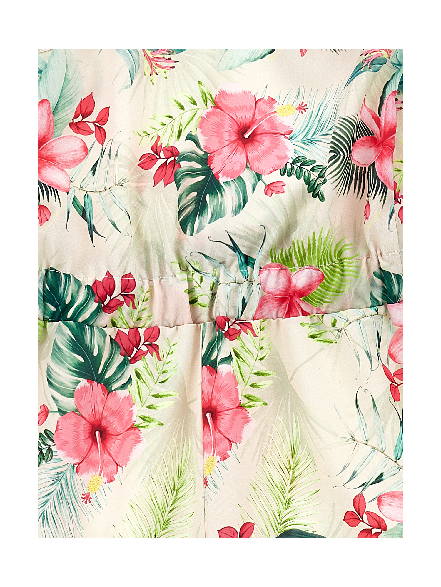 Monnalisa Jungle Print Jumpsuit In Beige