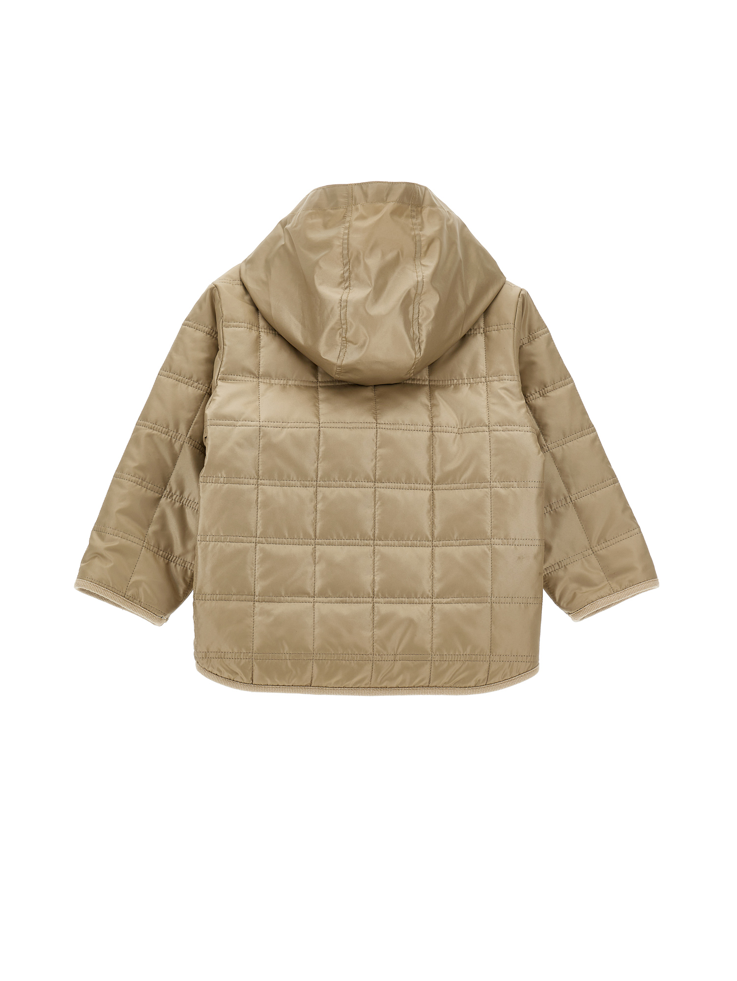 Monnalisa Extralight Jacket With Hood In Brown