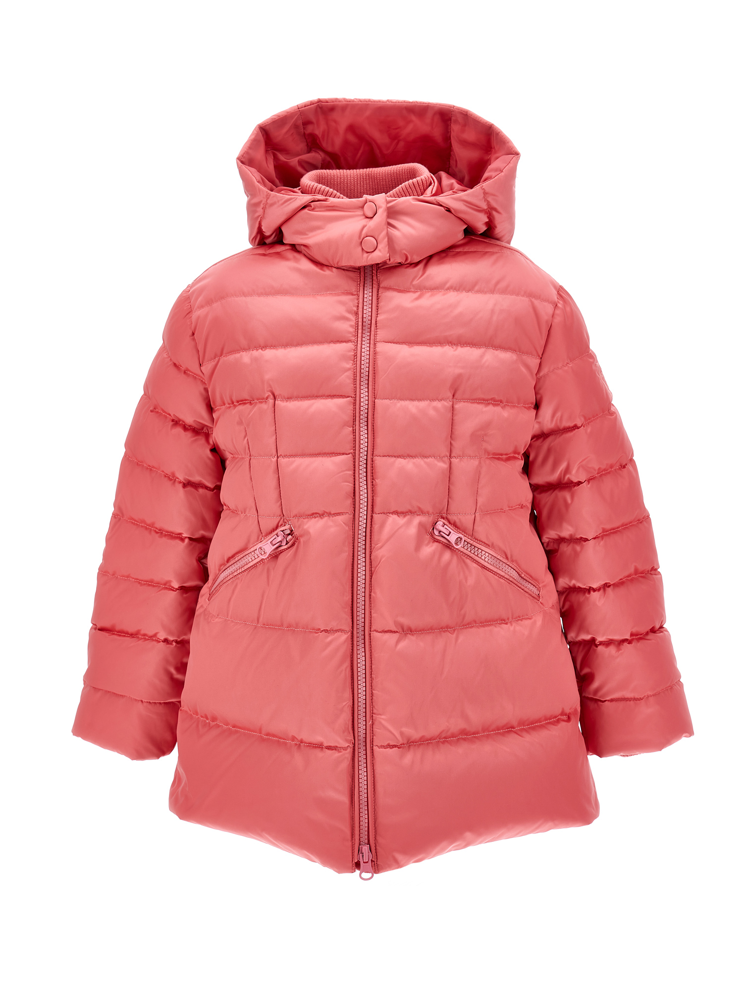 Monnalisa Genuine Down Technical Fabric Down Jacket In Azalea