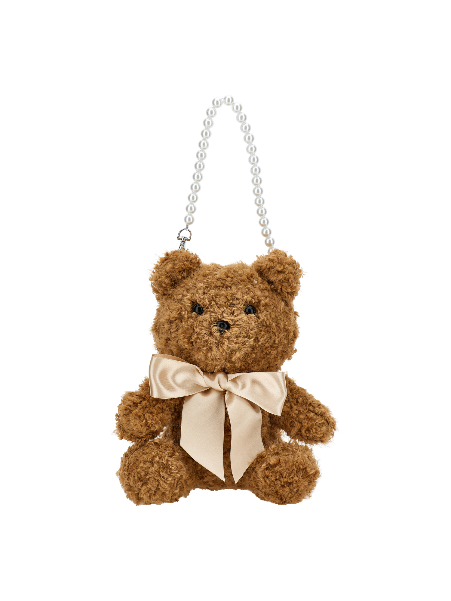 Monnalisa Teddybär-tasche Mit Perlenschleife In Brown