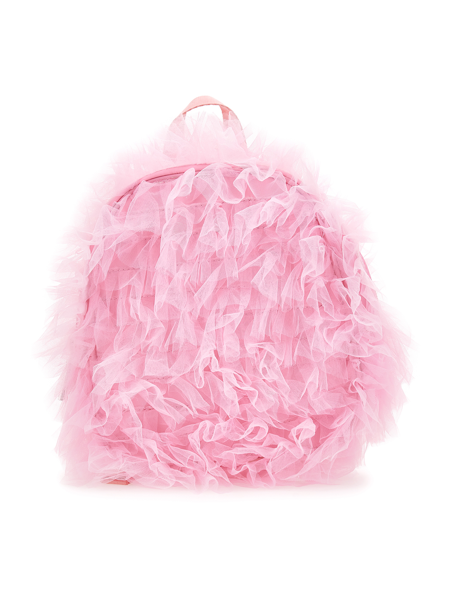 Monnalisa Kids'   Tulle Ruffles Backpack In Sachet Pink