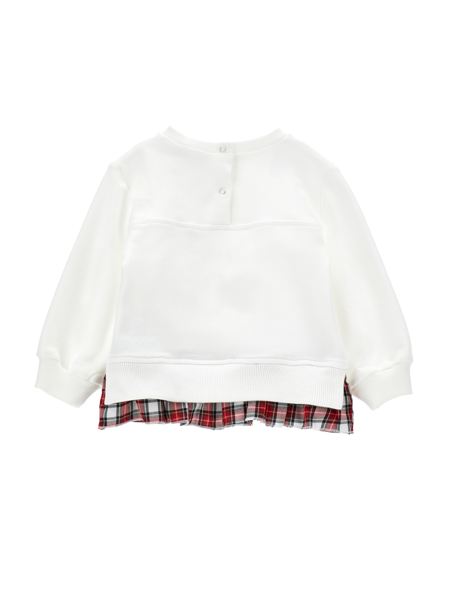 Monnalisa Cotton Fleece Set In Cream