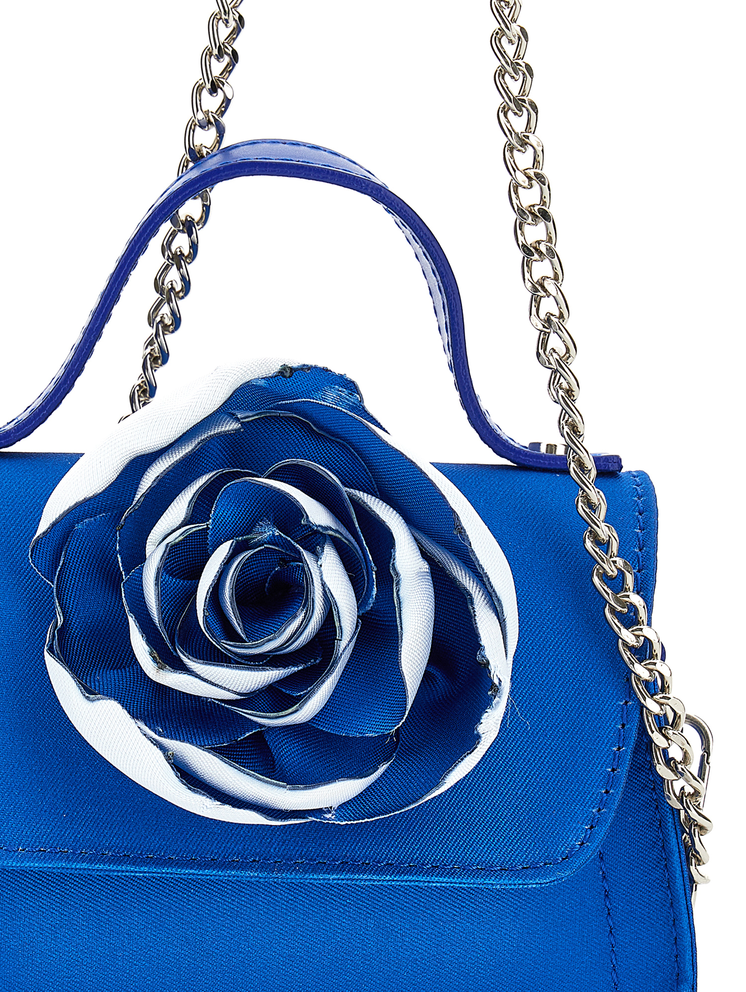 Shop Monnalisa Mikado Handbag In Blu Voyage