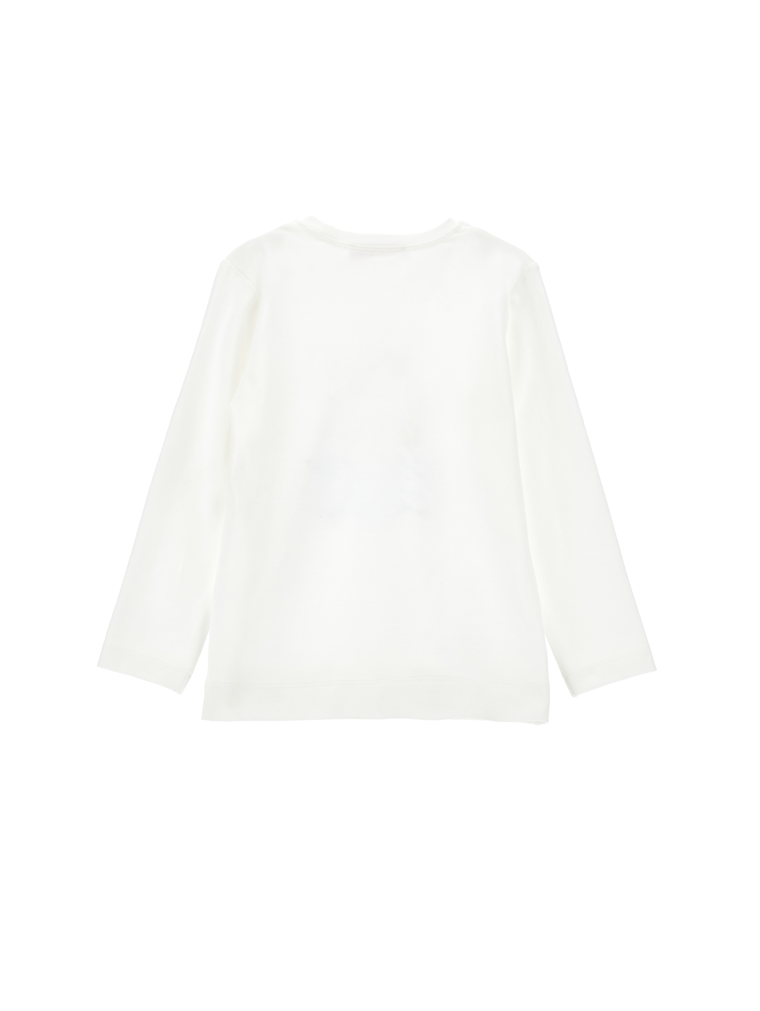 Monnalisa Skater T-shirt With Rhinestones In Cream