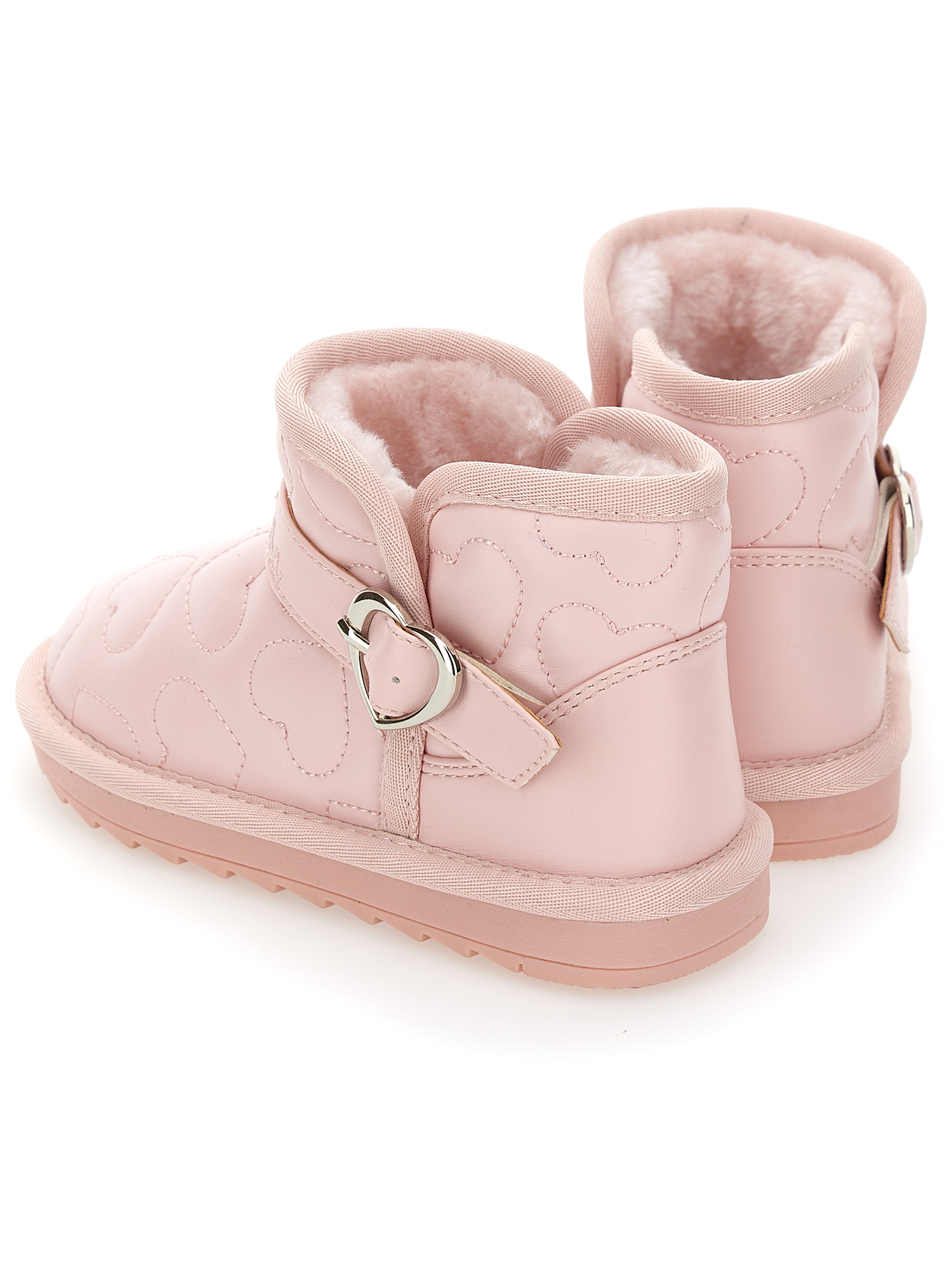 MONNALISA MONNALISA HEART QUILTED ANKLE BOOTS