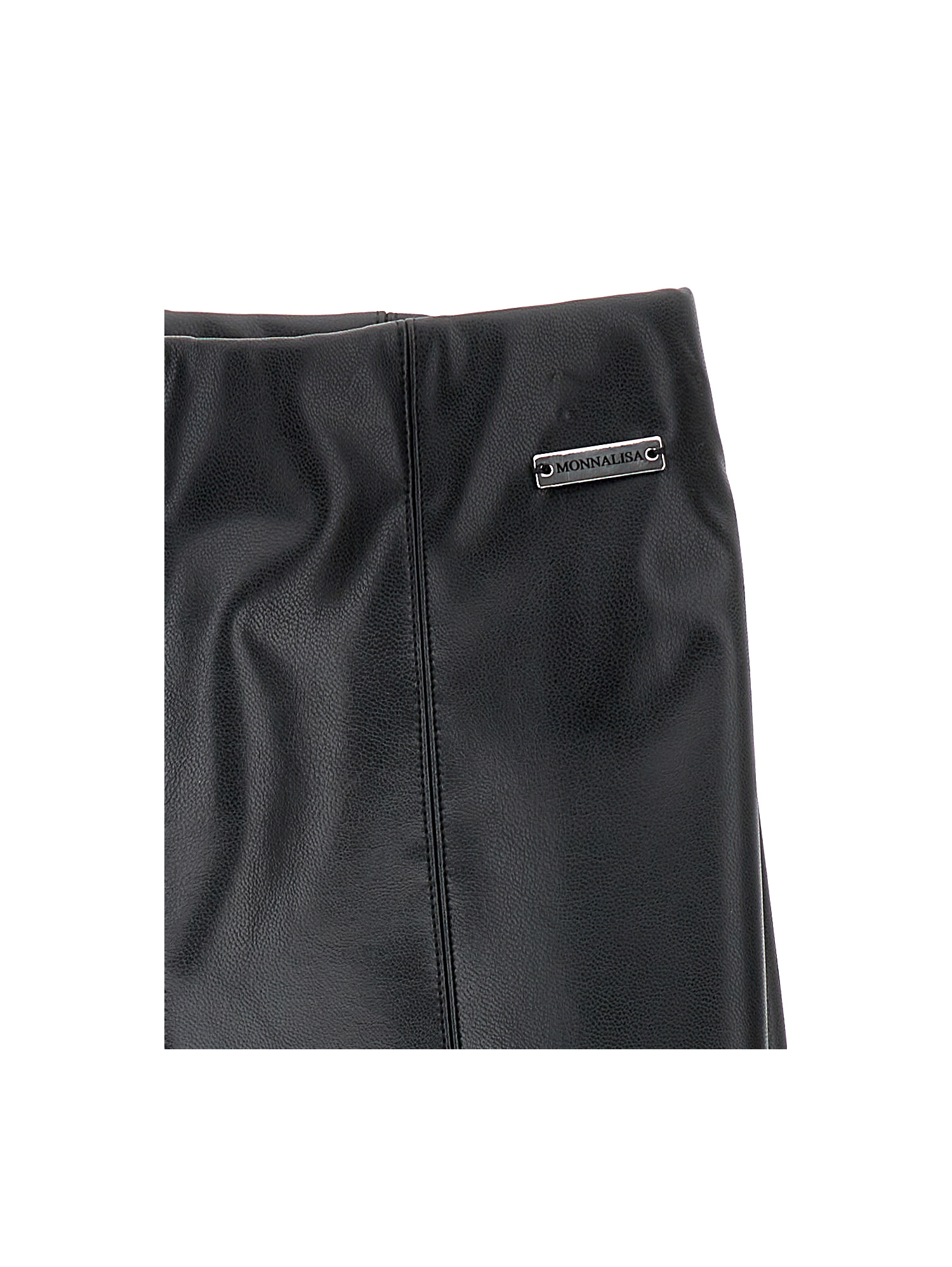 Monnalisa Super-stretch Coated Trousers In Black