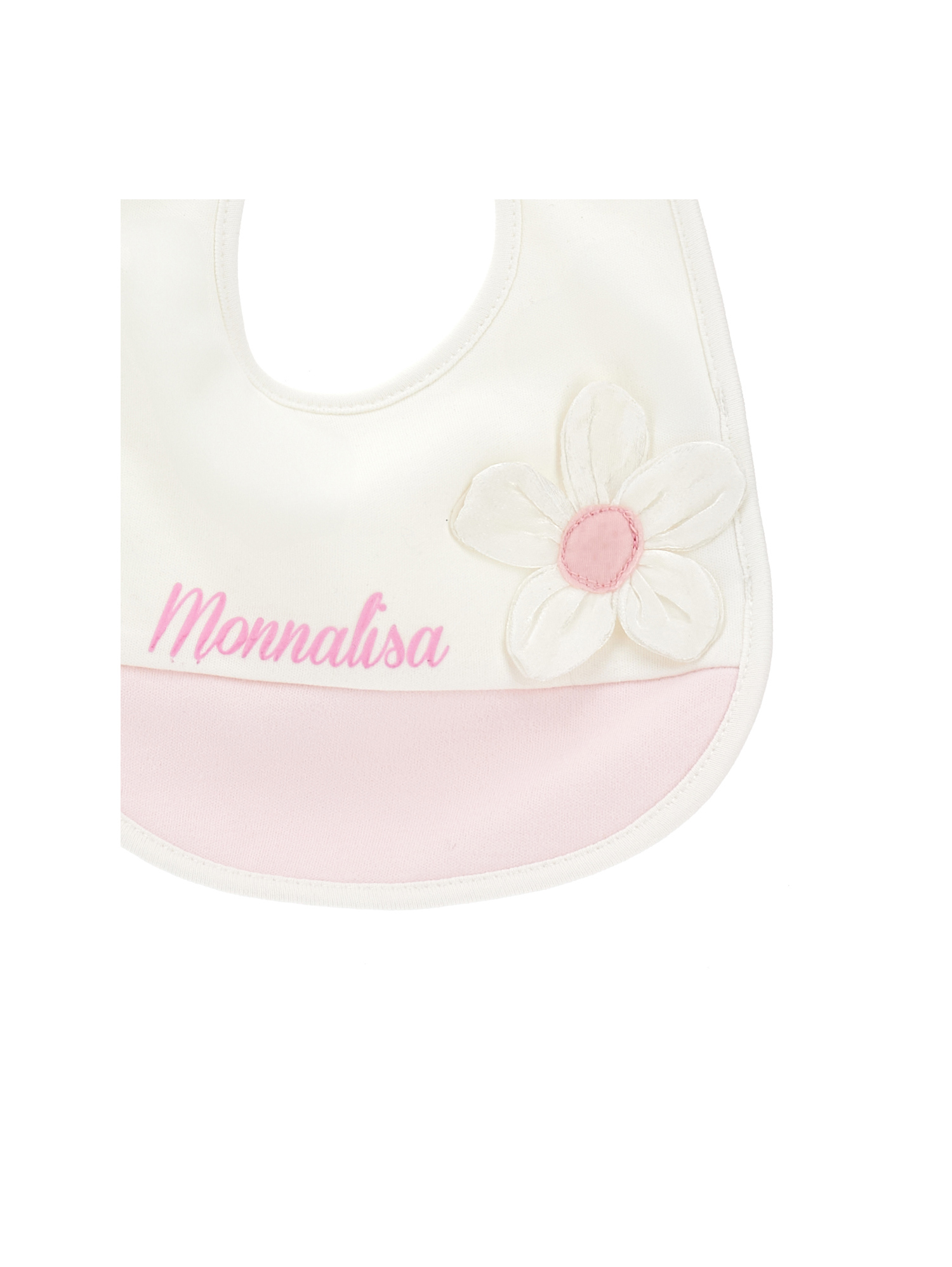 Monnalisa Daisy Three-piece Set In Cream + Pink