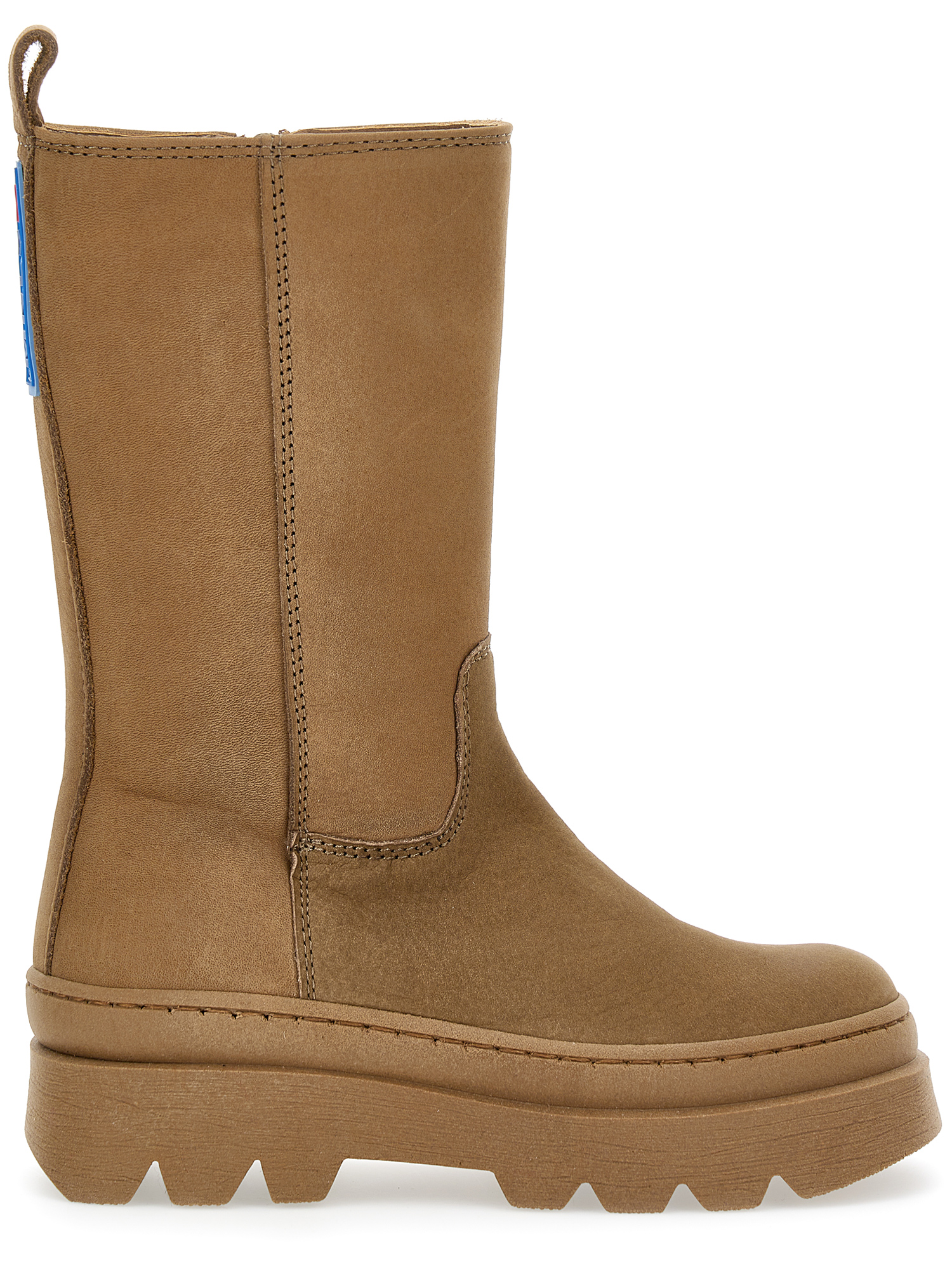 Monnalisa Nappa And Nubuck Boots In Beige