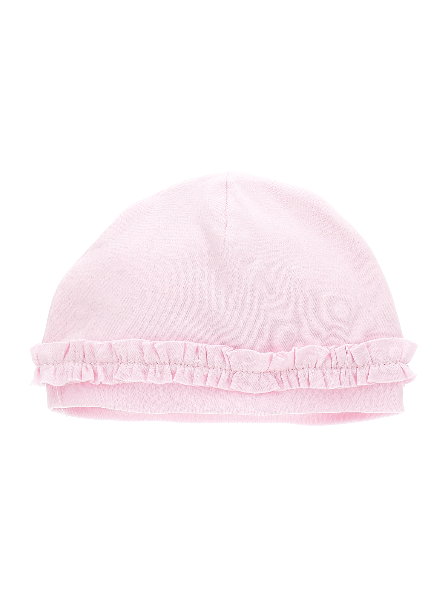 Monnalisa Embroidered Cotton Hat In Rosa Fairy Tale