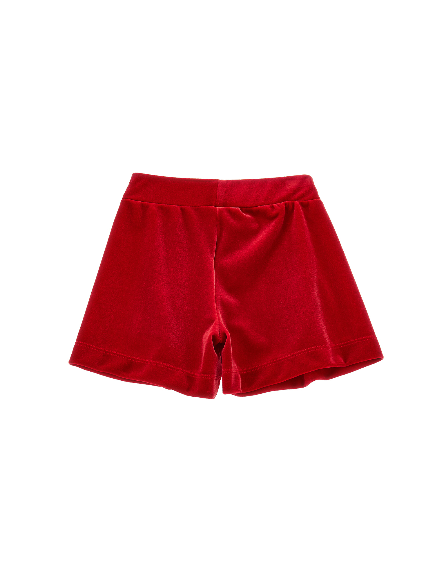 Monnalisa Chenille Shorts In Ruby Red