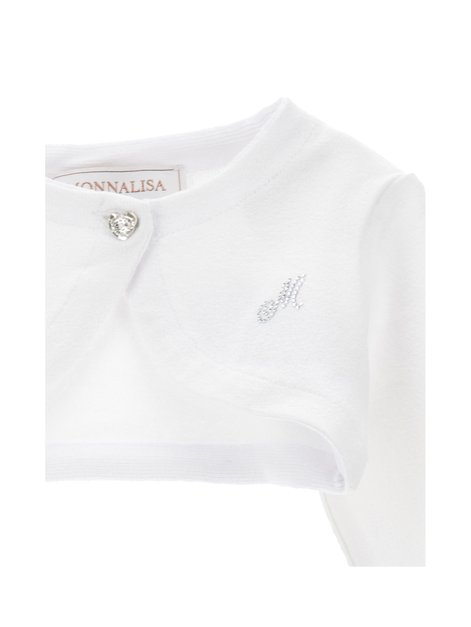 Monnalisa Rounded Cardigan In White