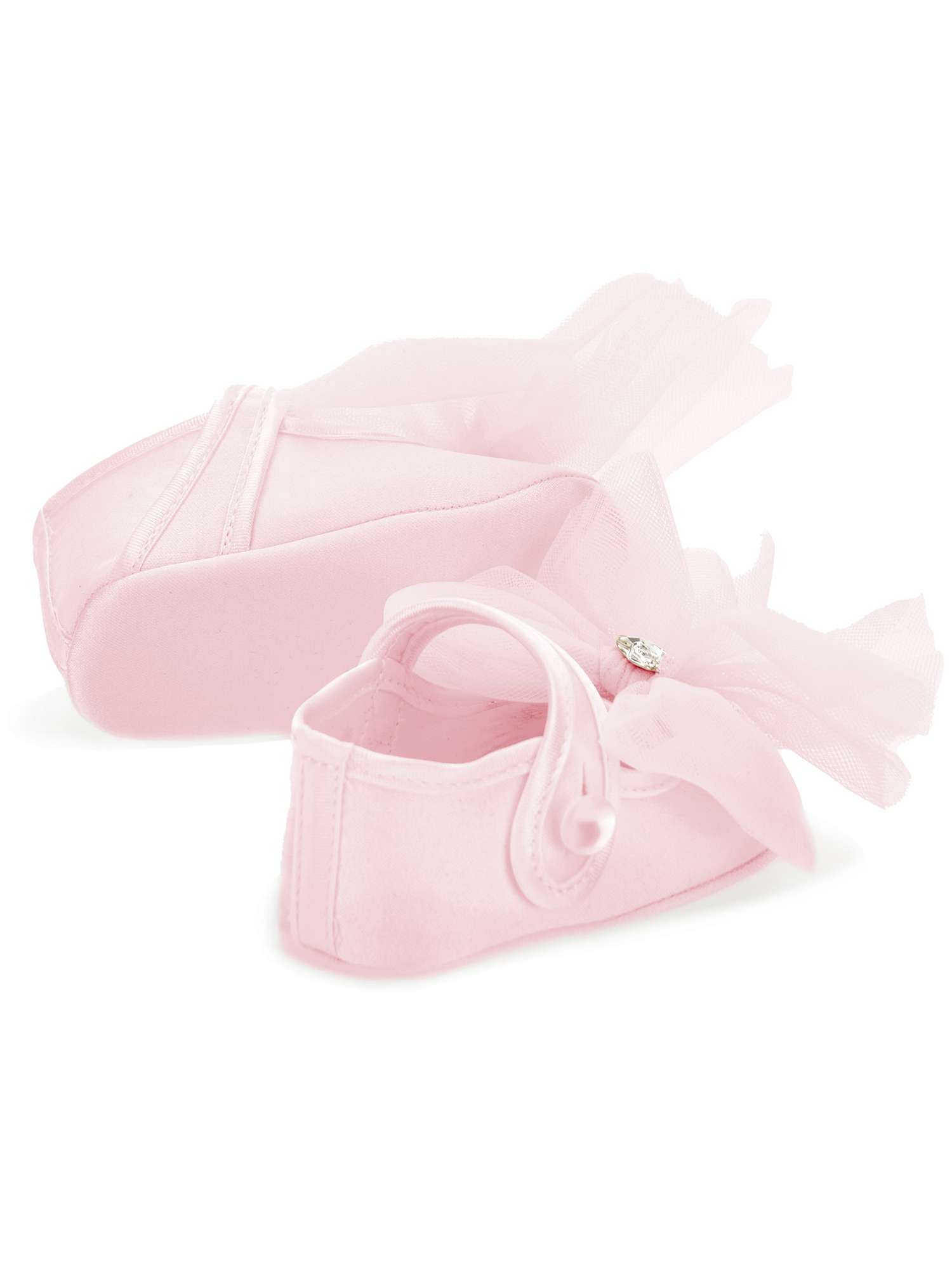 Monnalisa Satin Ballet Flats With Maxi Bow In Dusty Pink Rose